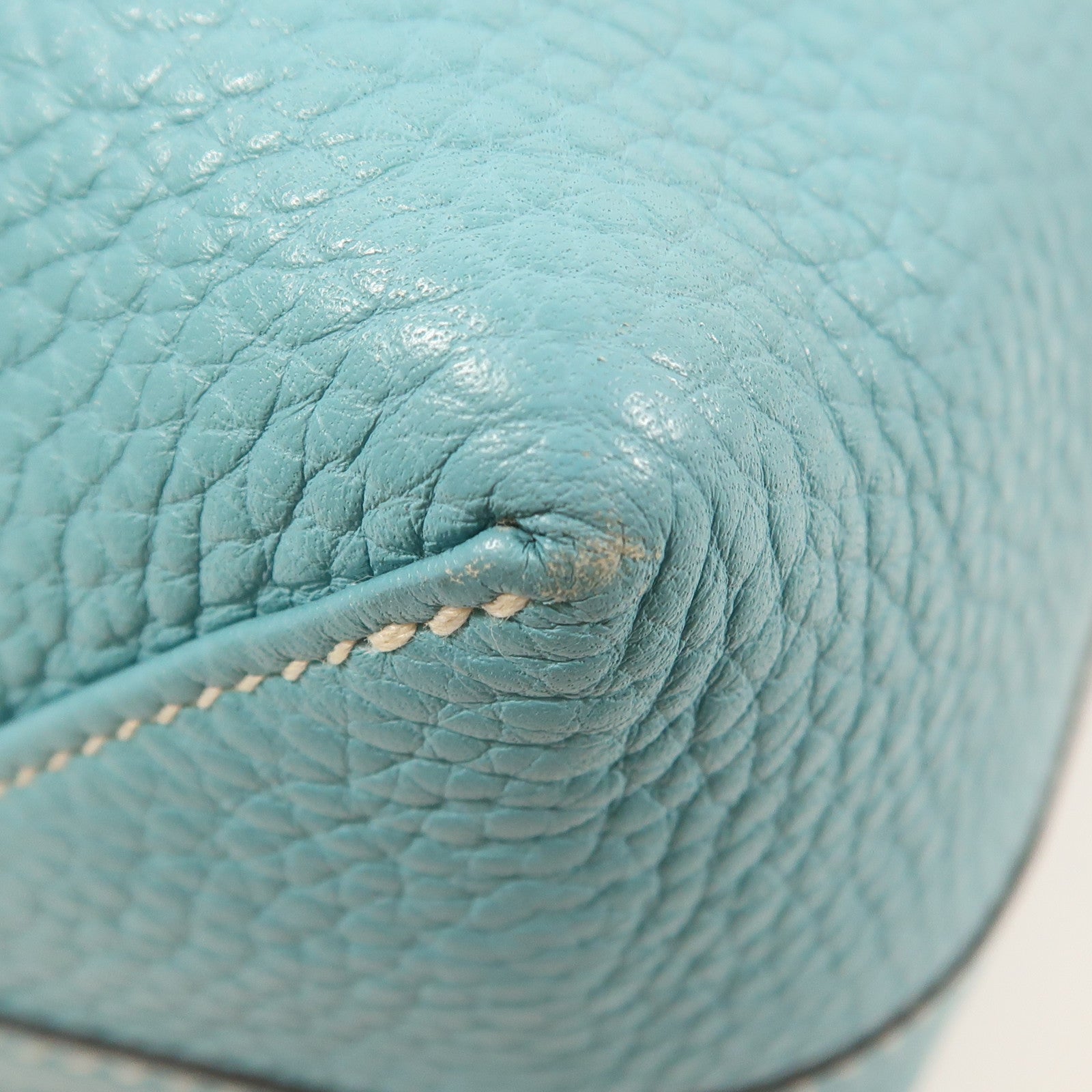 HERMES Clemence皮革Double Sens肩背袋Bleu Atoll/Bleu Colvert