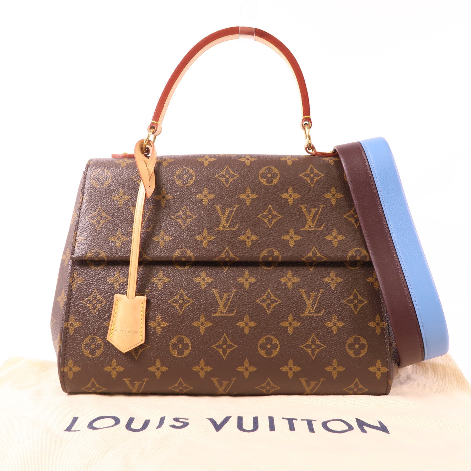 LOUIS VUITTON Monogram Cluny MM金扣手挽肩背兩用袋