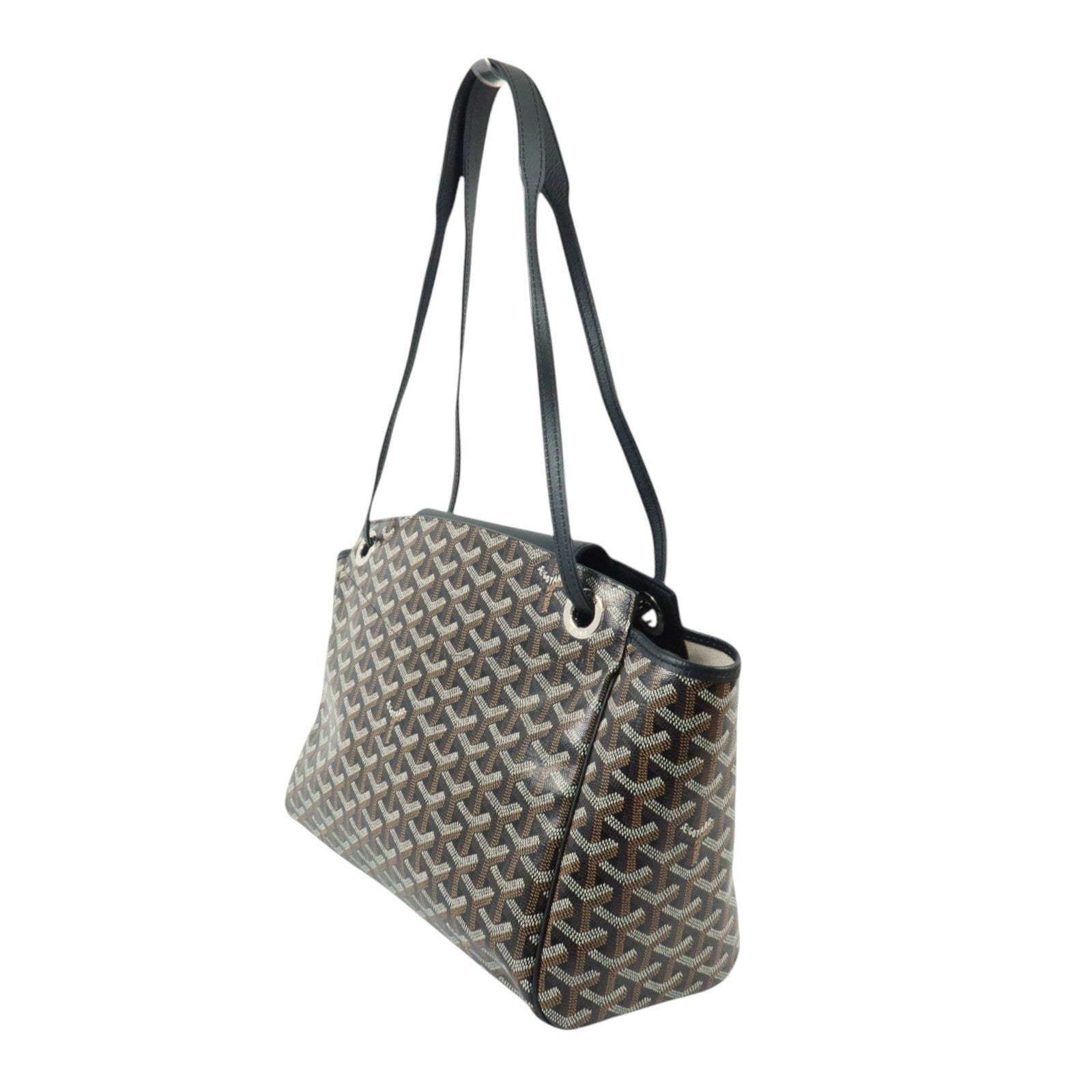 GOYARD 塗層帆布Sac Rouette Souple PM銀扣肩背袋