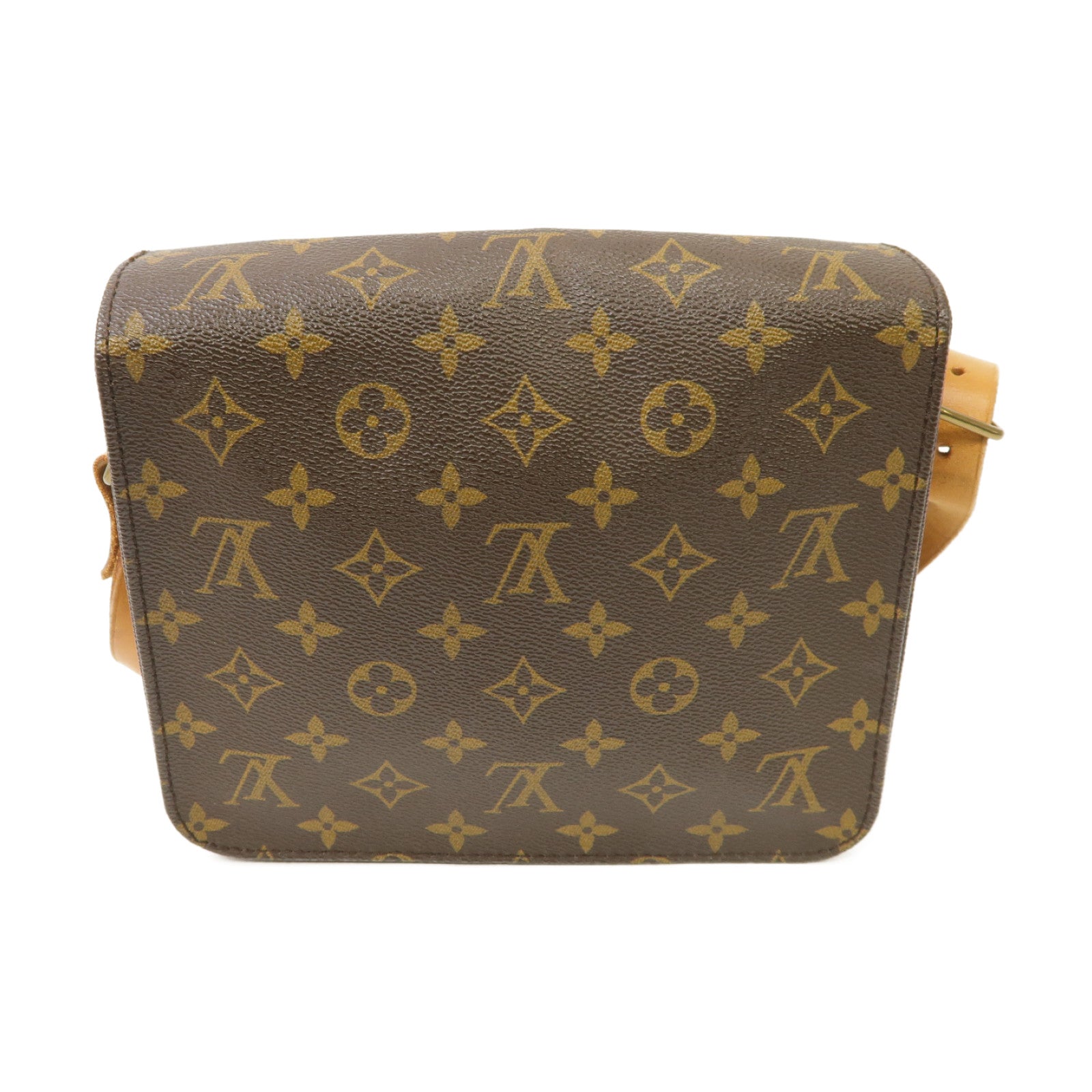 LOUIS VUITTON Monogram Cartouchiere金扣肩背袋棕色