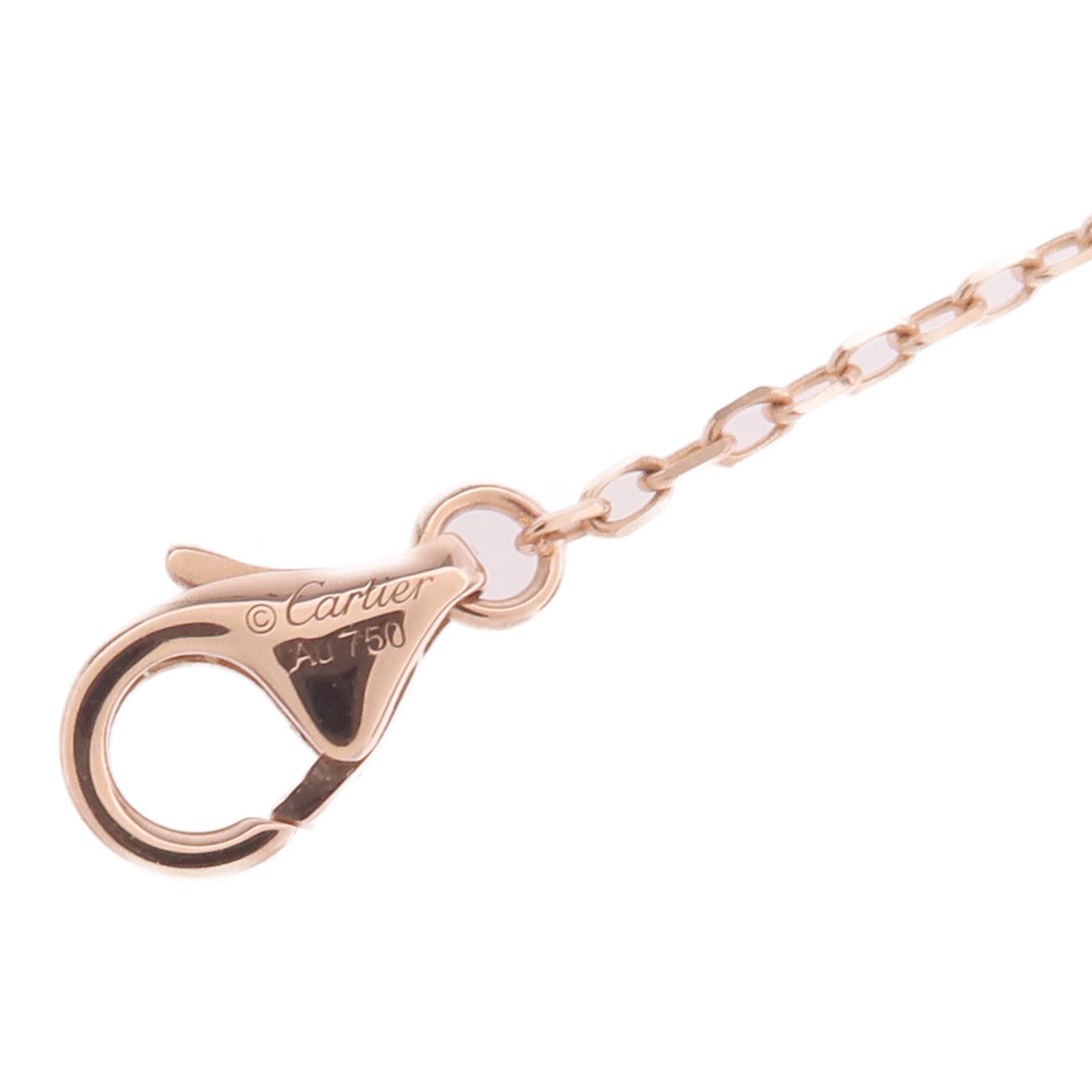 CARTIER 18K玫瑰金Juste Un Clou Diamond Necklace鑽石項鍊