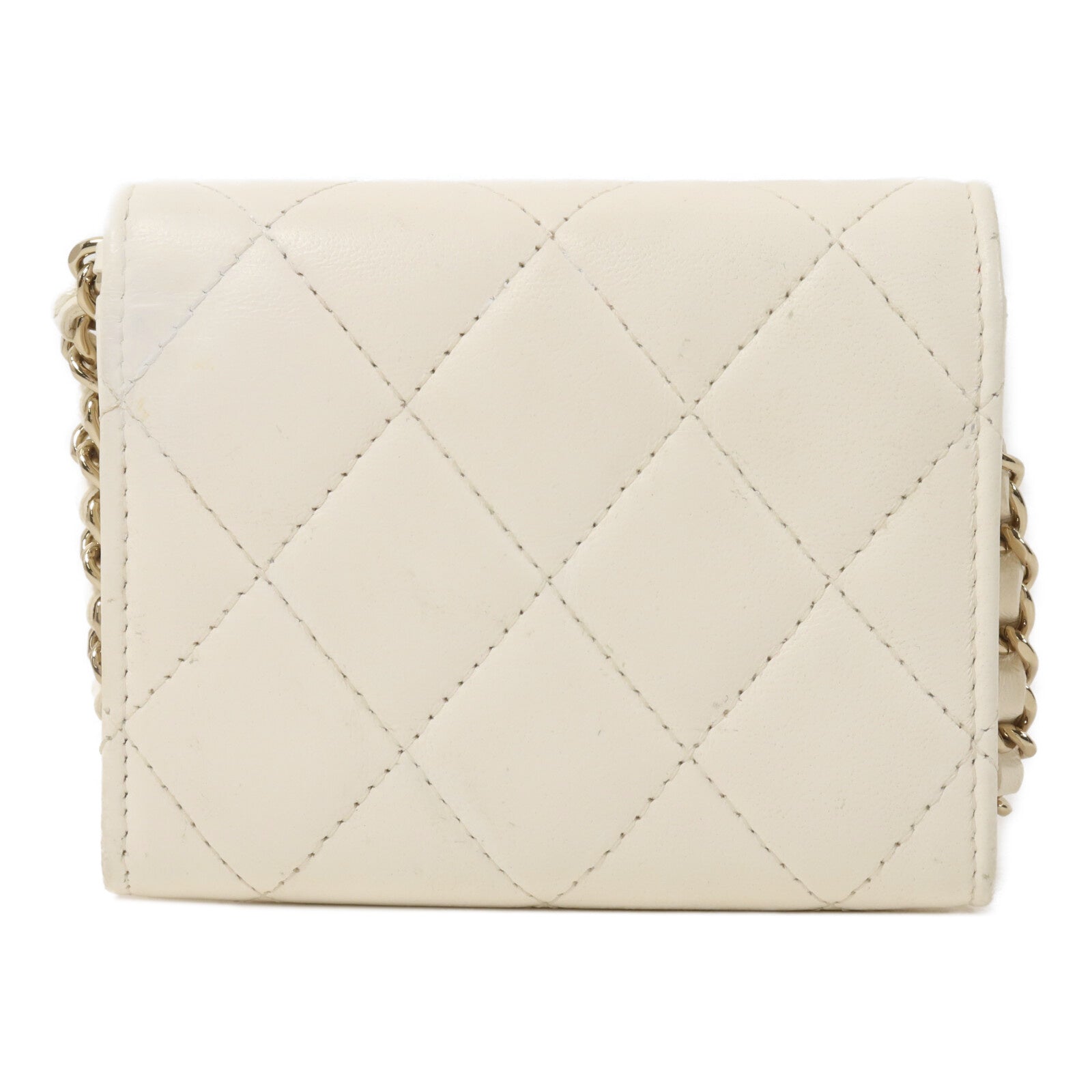 CHANEL 牛皮皮革Flap Card Holder Chain鏈帶肩背袋