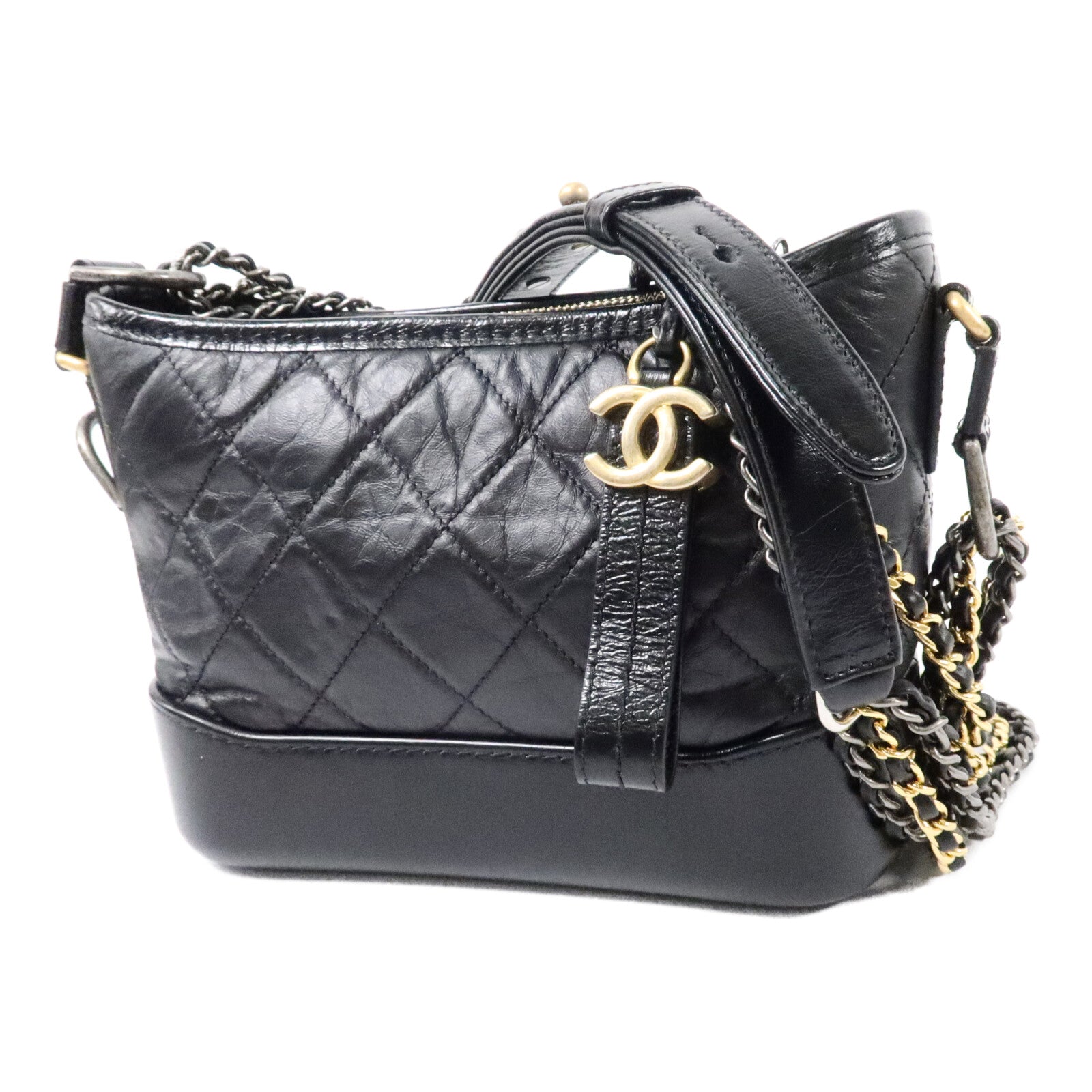 CHANEL 牛皮皮革Gabrielle Small鏈帶肩背袋