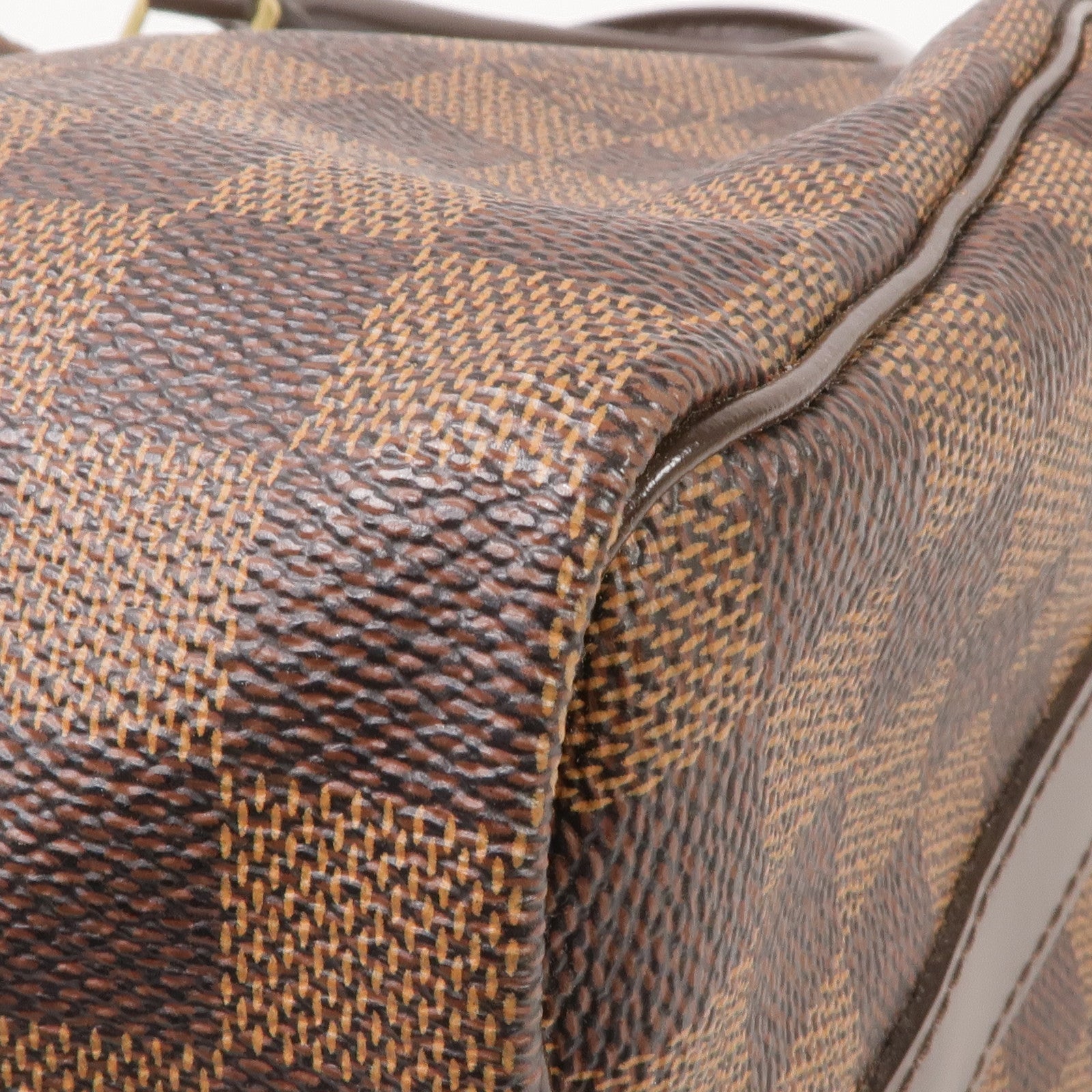 LOUIS VUITTON Damier Speedy Bandouliere 25金扣手挽肩背兩用袋棕色