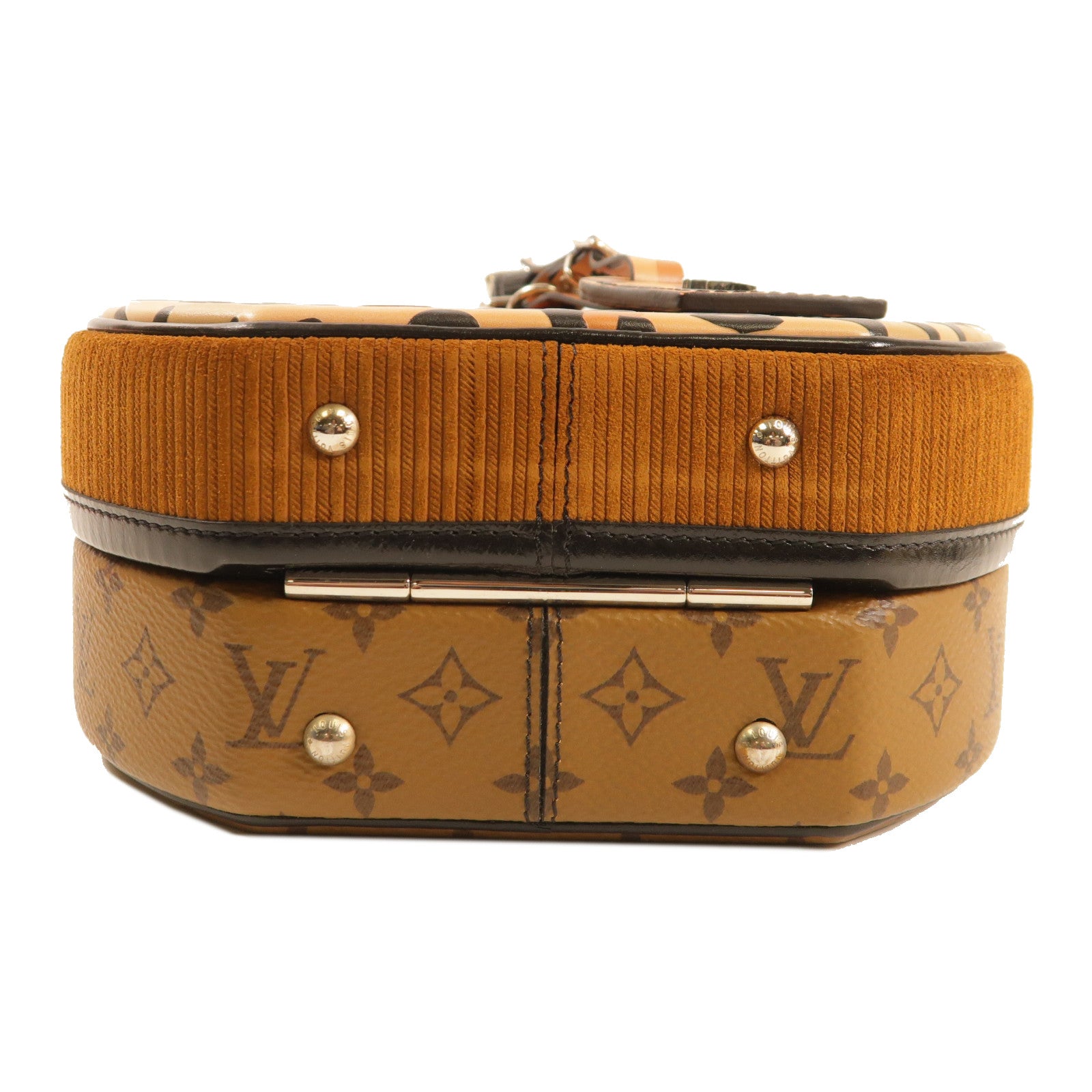 LOUIS VUITTON Monogram Reverse Petite Boite Chapeau銀扣手挽肩背兩用袋啡色