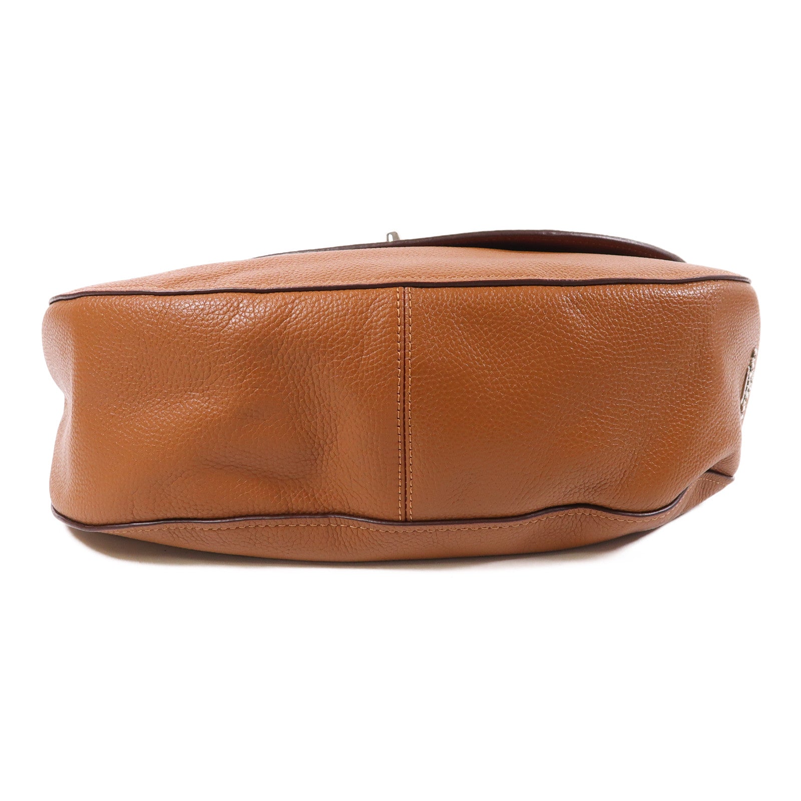 COACH 牛皮皮革2 Way Shoulder銀扣手挽肩背兩用袋