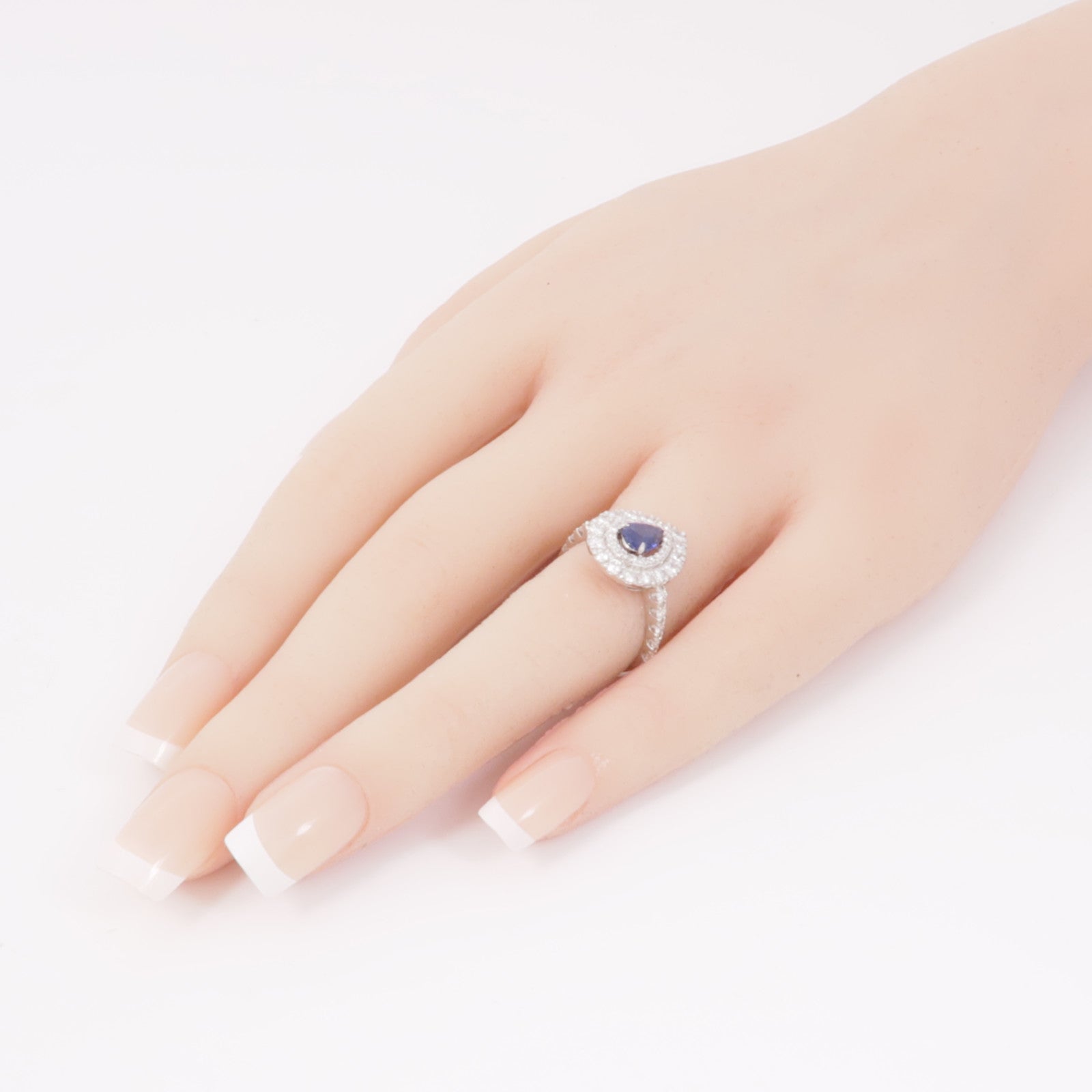 JEWELRY【激減優惠】 PT950鉑金Sapphire/Diamond Ring藍寶石/鑽石戒指US#6