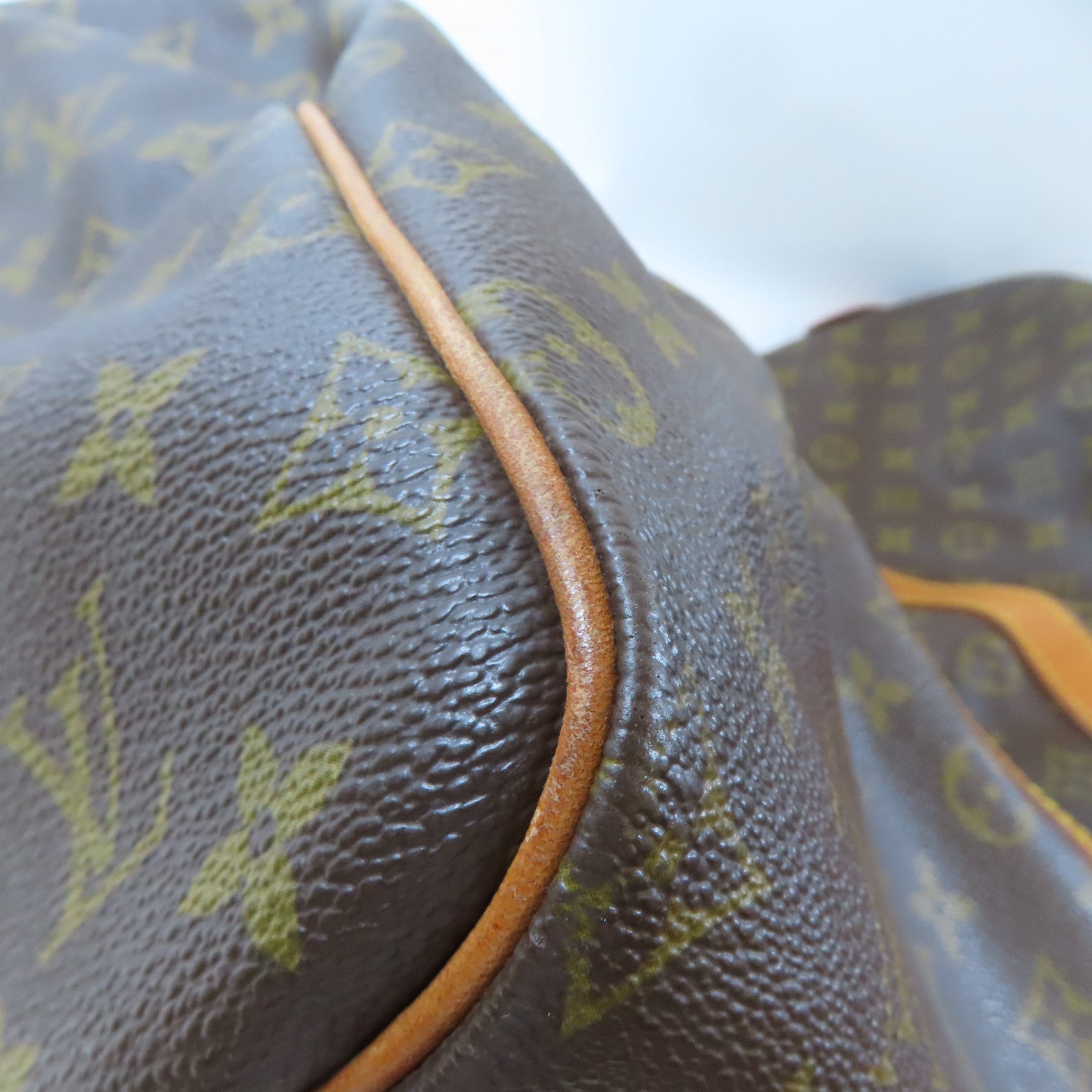LOUIS VUITTON Monogram Keepall 55金扣手挽袋啡色