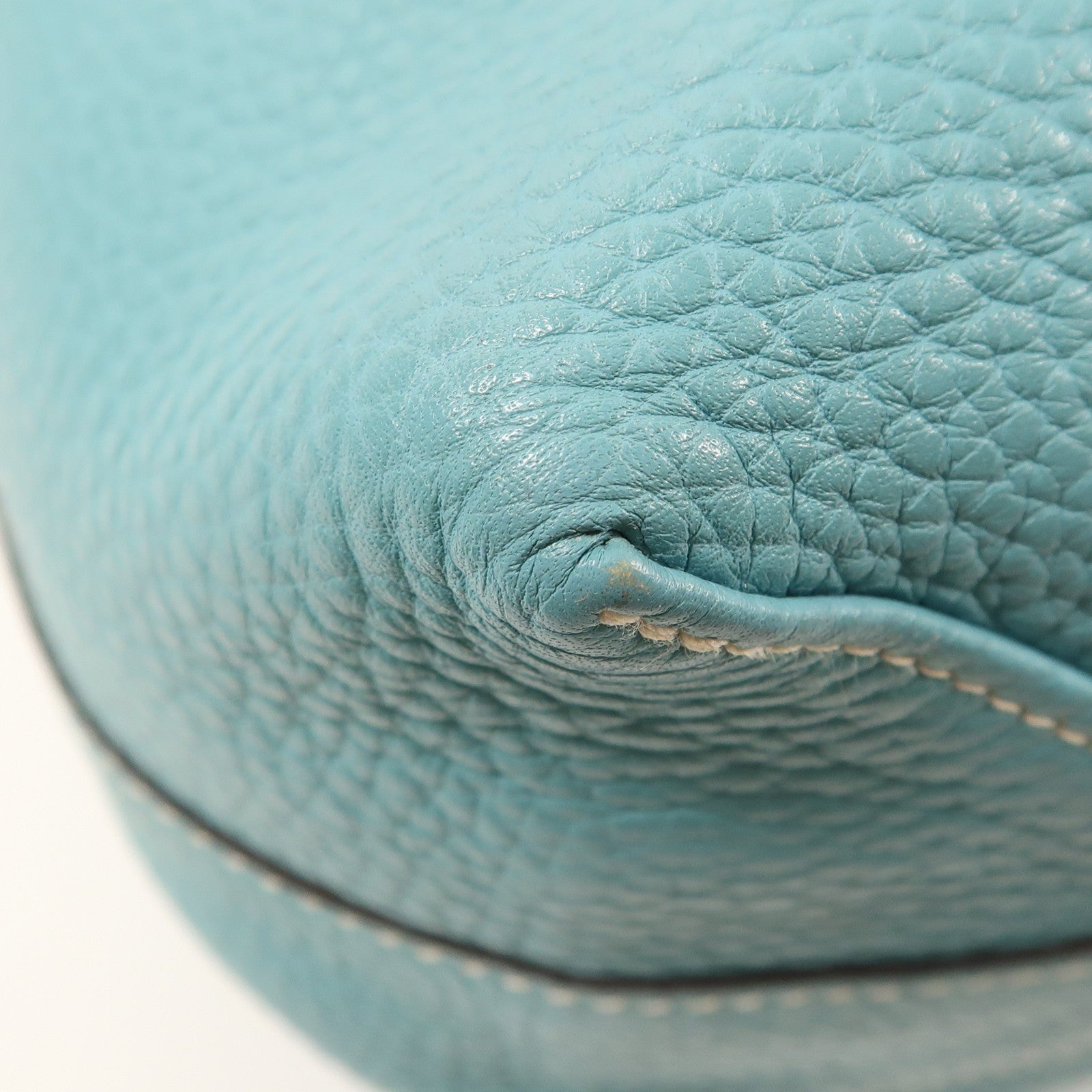 HERMES Clemence皮革Double Sens肩背袋Bleu Atoll/Bleu Colvert