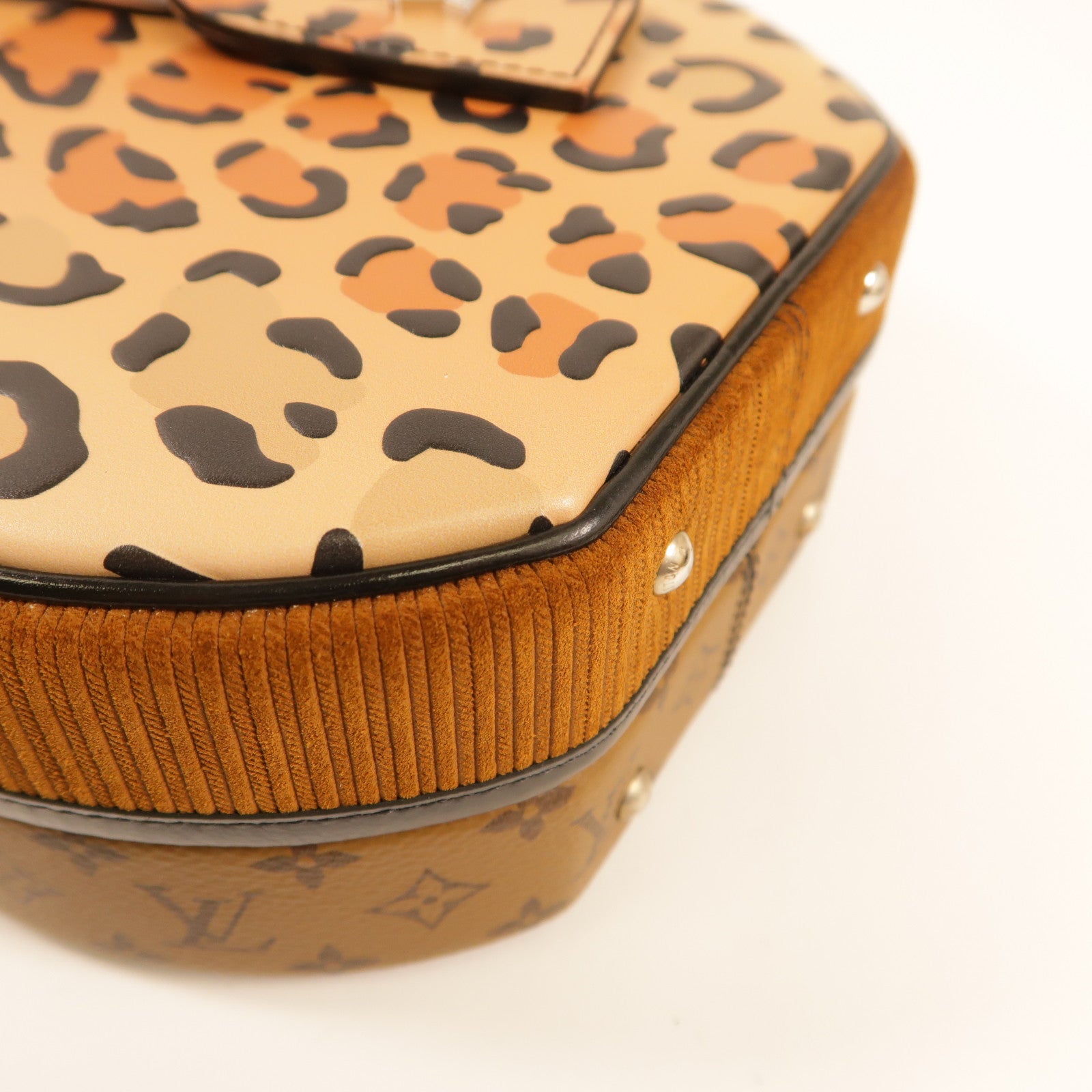 LOUIS VUITTON Monogram Reverse Petite Boite Chapeau銀扣手挽肩背兩用袋啡色