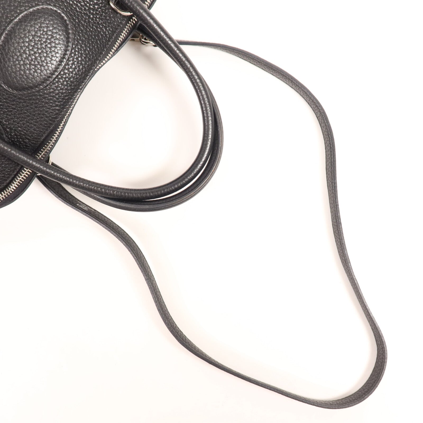 HERMES Clemence皮革Bolide 31銀扣手挽肩背兩用袋Noir