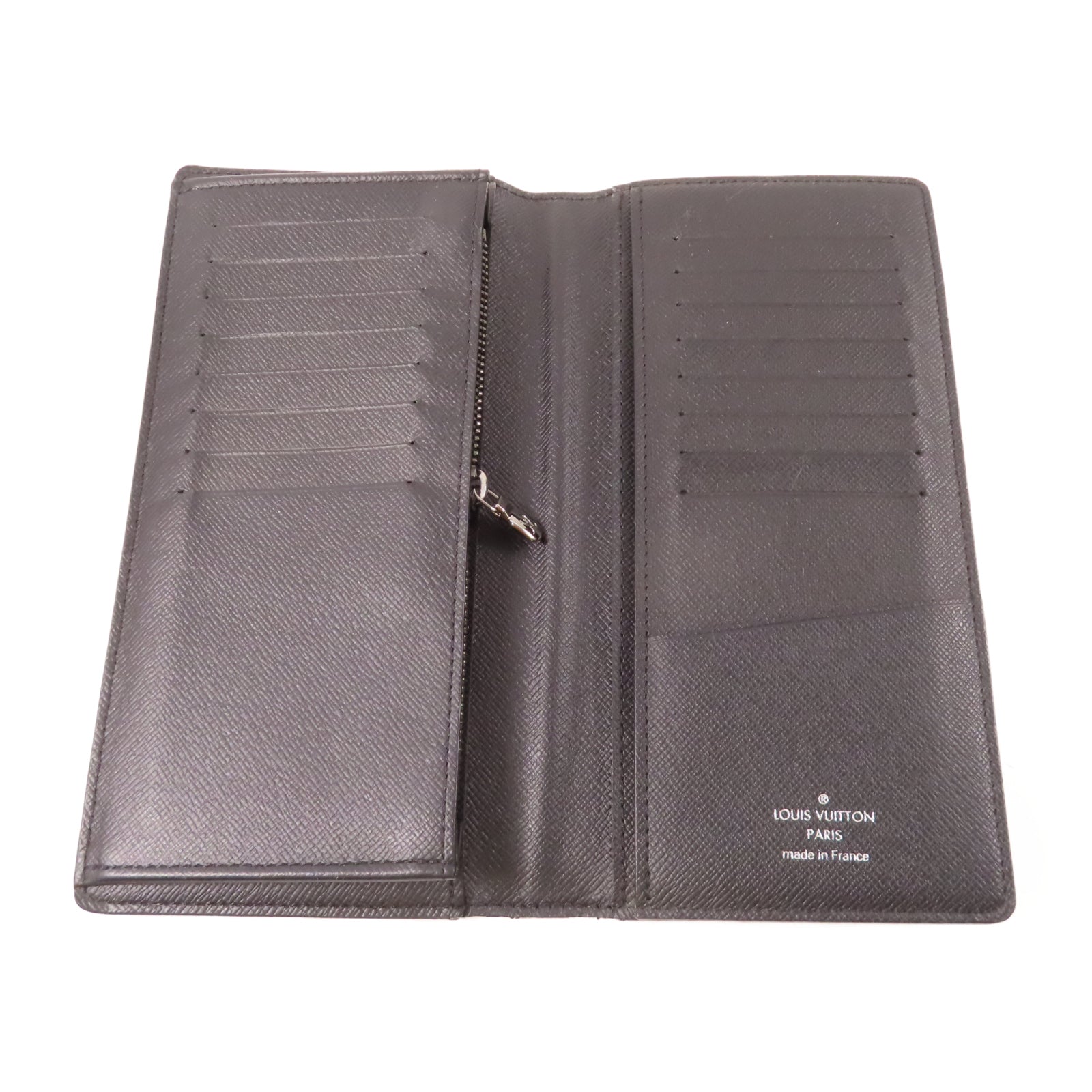 LOUIS VUITTON Monogram Eclipse Brazza Wallet銀扣長錢包黑色