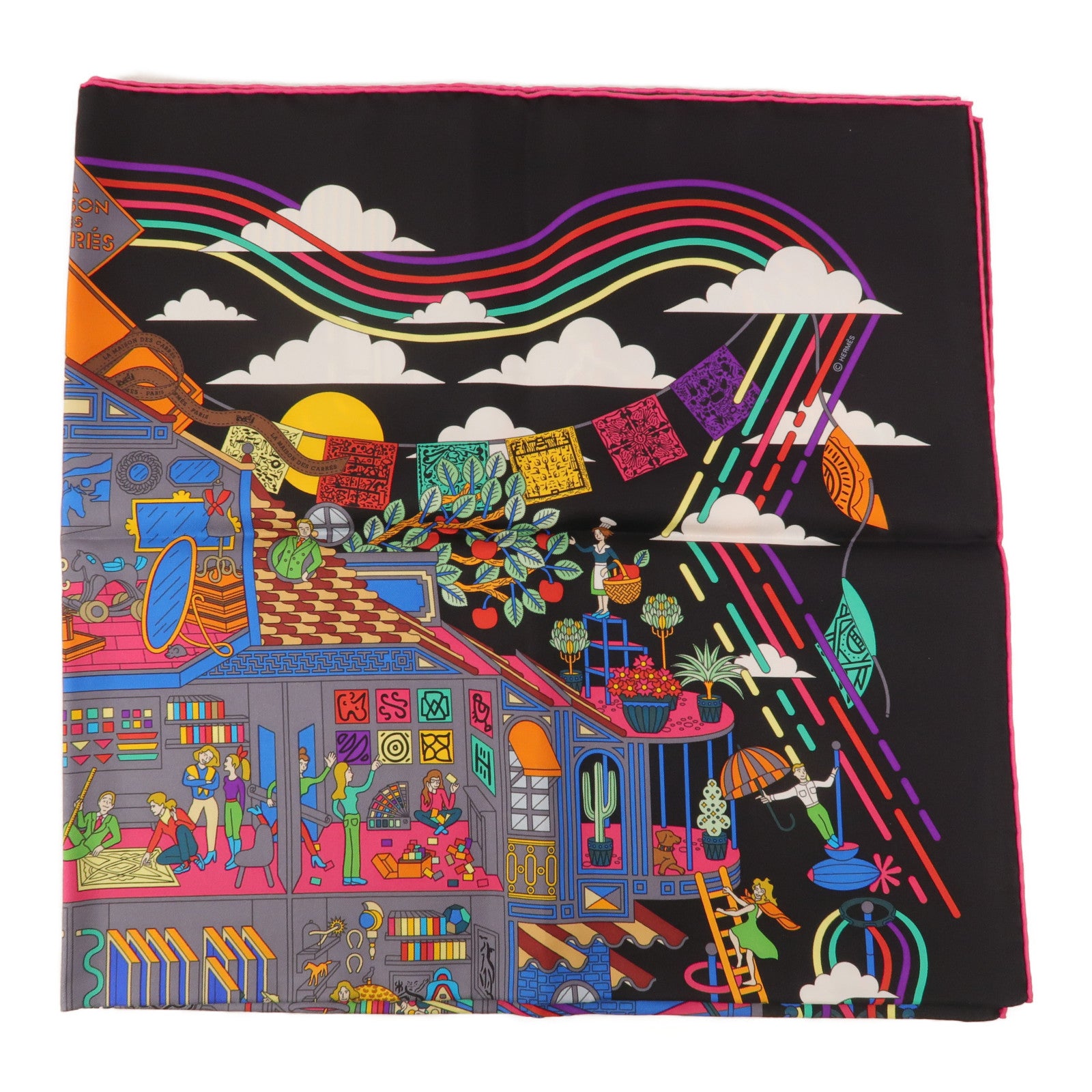 HERMES 絲質Scarf 90X90絲巾