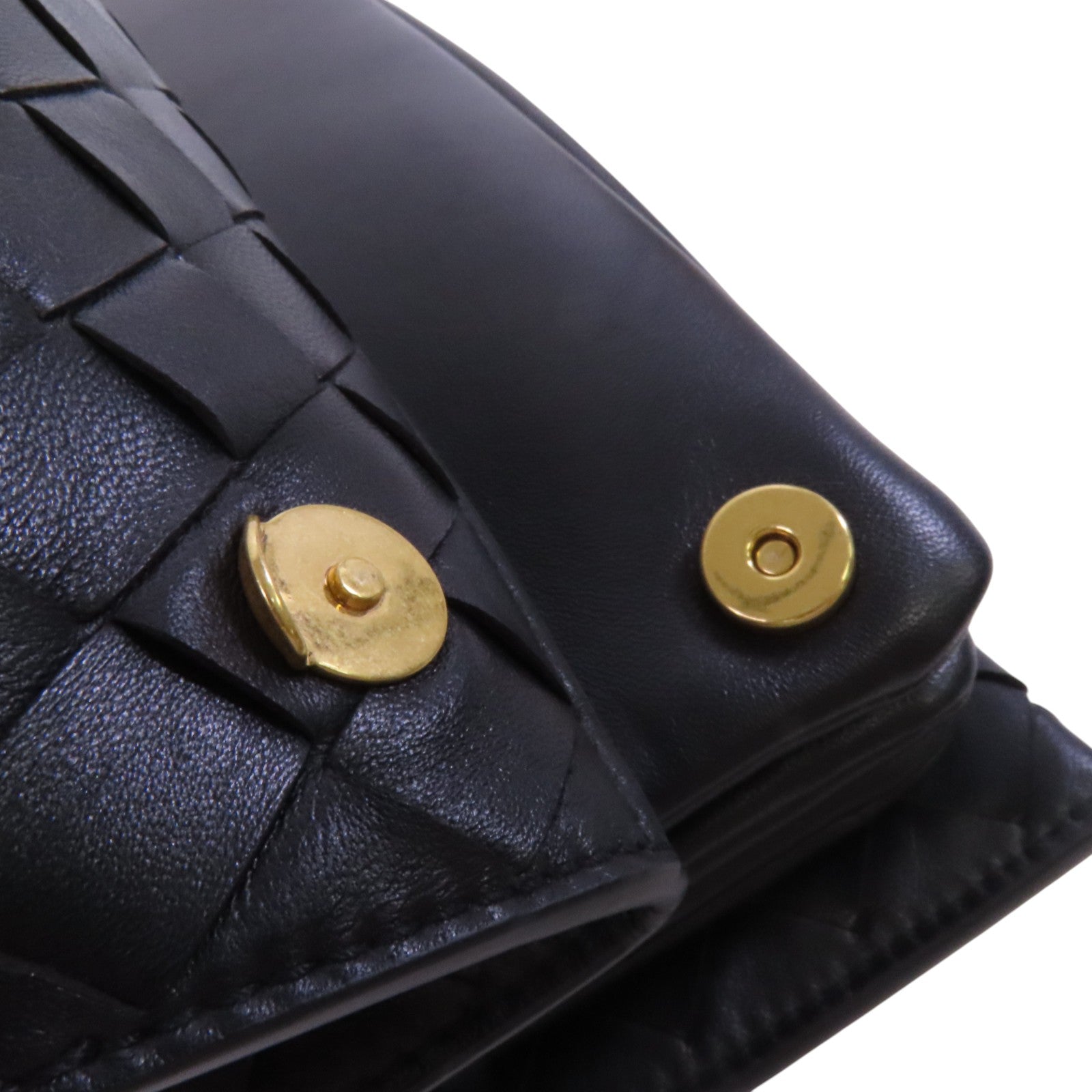BOTTEGA VENETA 織紋皮革Shoulder Bag金扣肩背袋