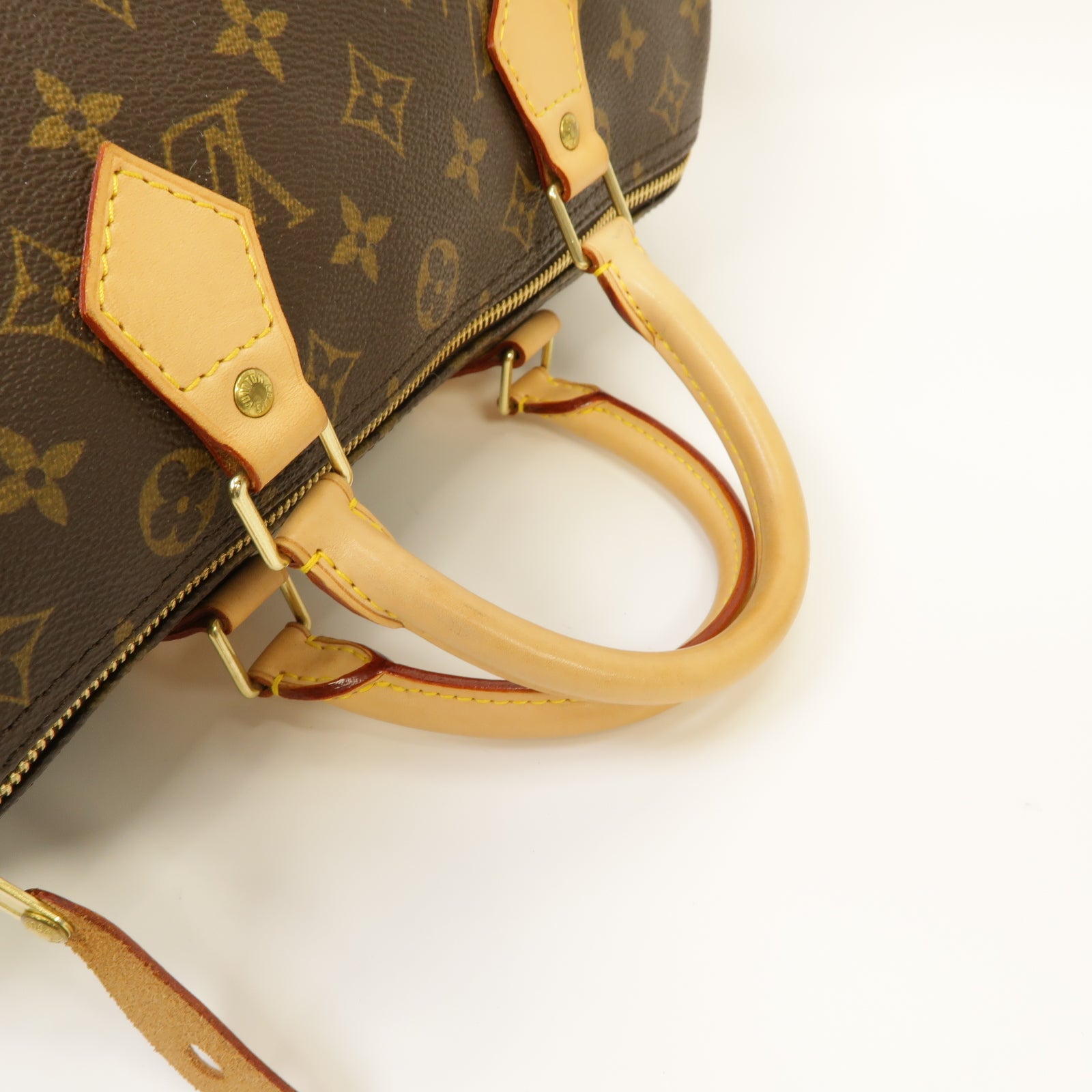 LOUIS VUITTON Monogram Speedy 30金扣手挽袋啡色
