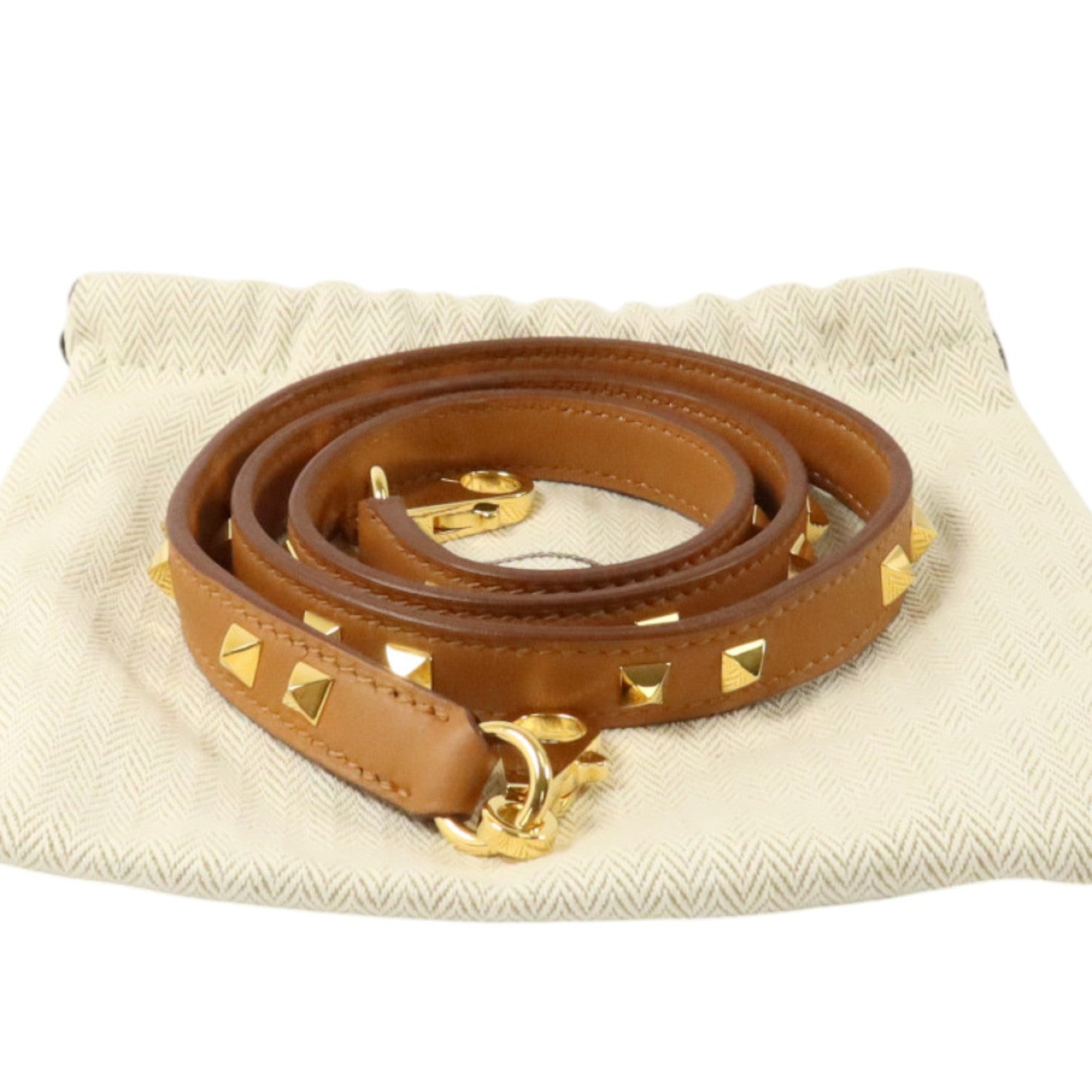 HERMES Swift皮革Mini Dog Carres Strap金扣肩帶Gold