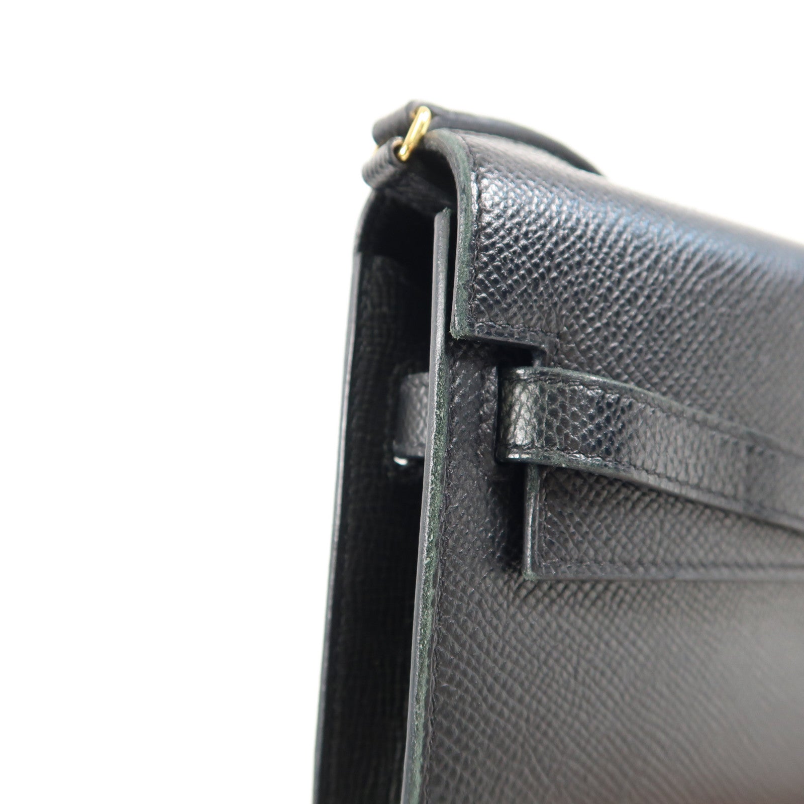 HERMES Epsom皮革Kelly To Go金扣肩背袋Noir