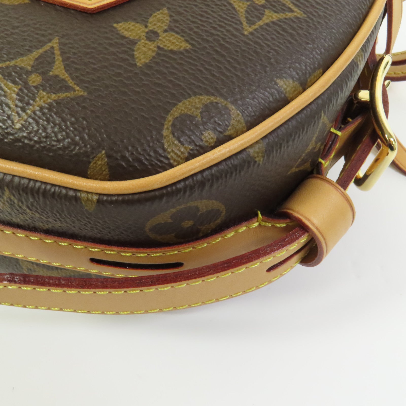 LOUIS VUITTON Monogram Boite Chapeau Souple金扣肩背袋棕色