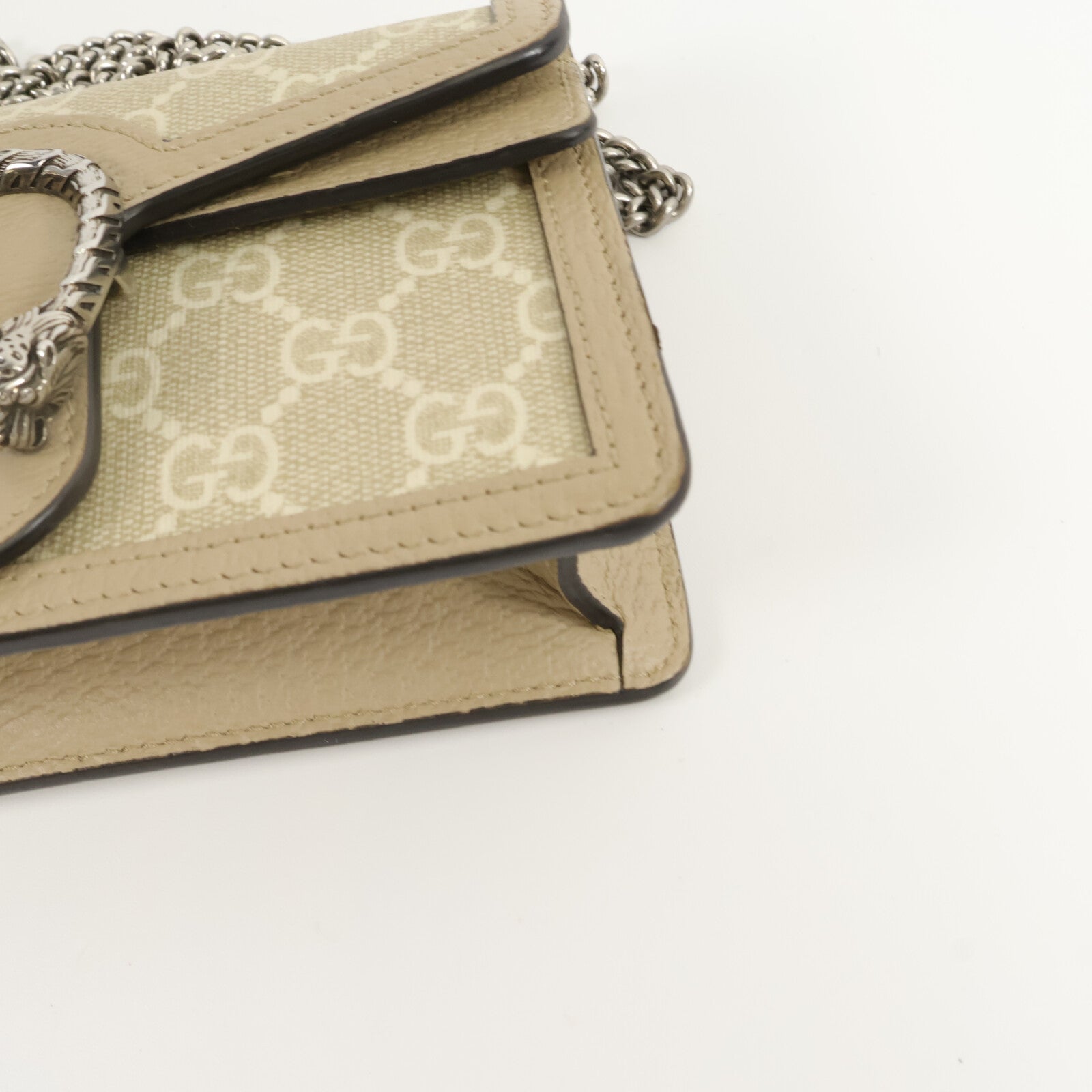 GUCCI 塗層帆布Dionysus Super Mini Bag鏈帶肩背袋