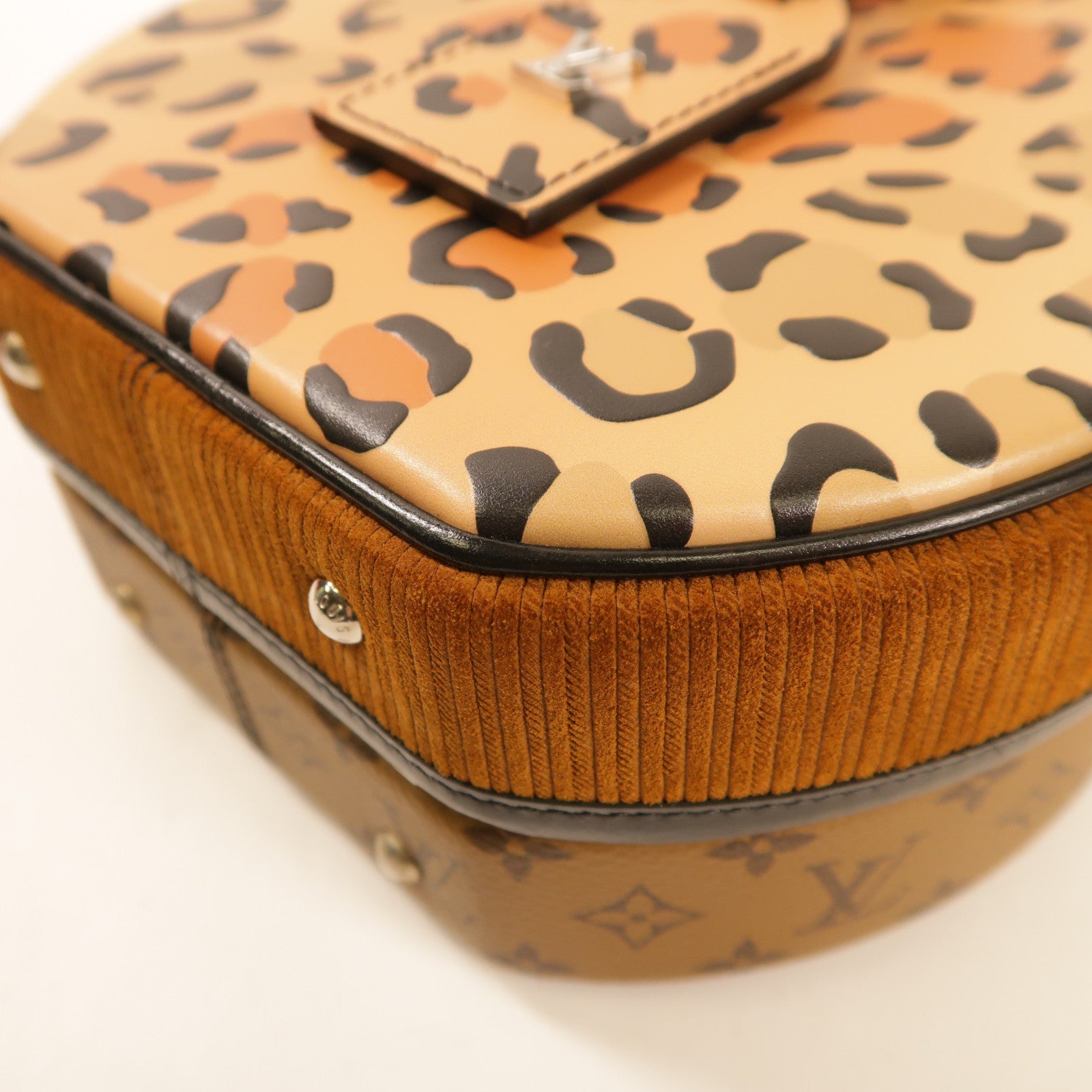 LOUIS VUITTON Monogram Reverse Petite Boite Chapeau銀扣手挽肩背兩用袋啡色