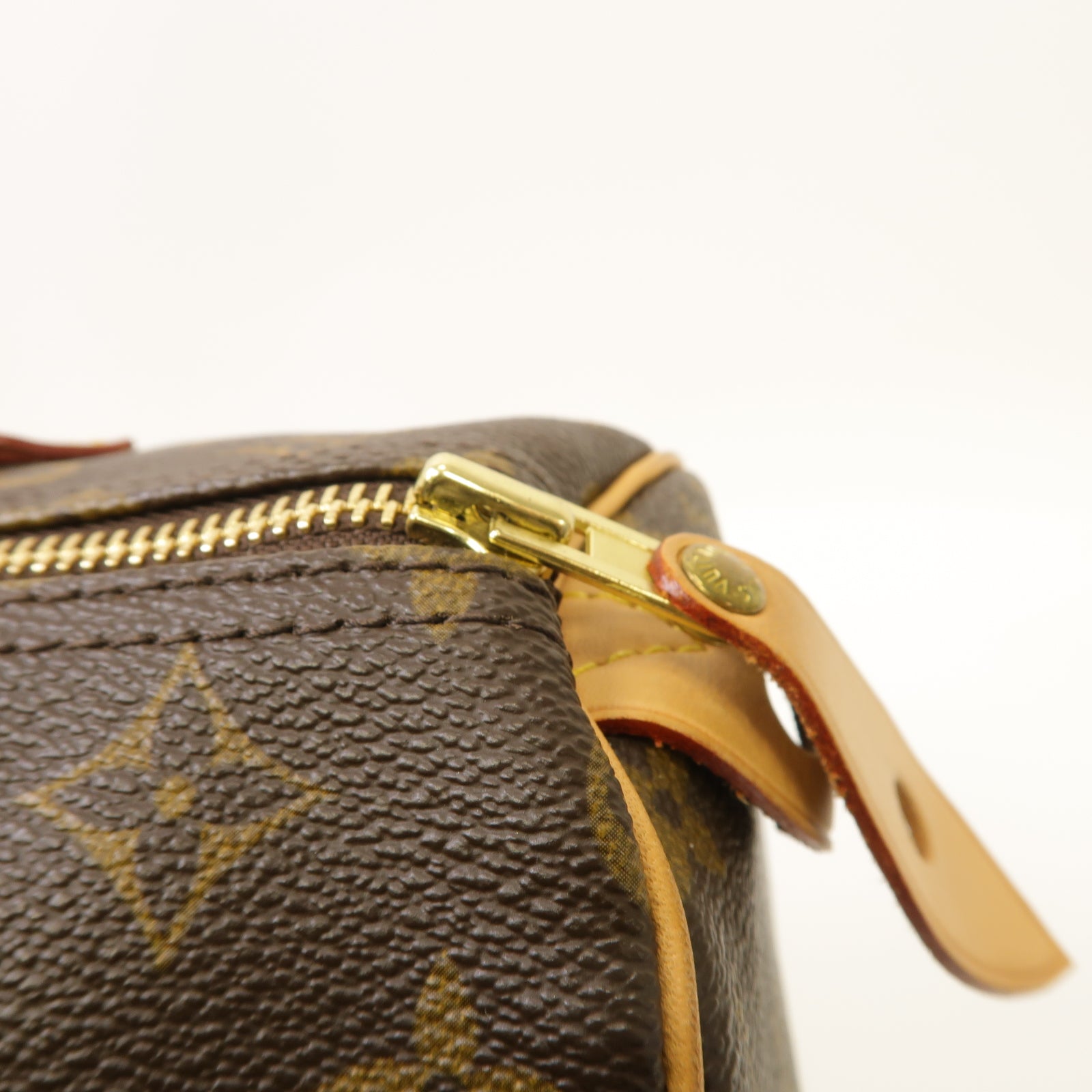 LOUIS VUITTON Monogram Speedy 30金扣手挽袋啡色