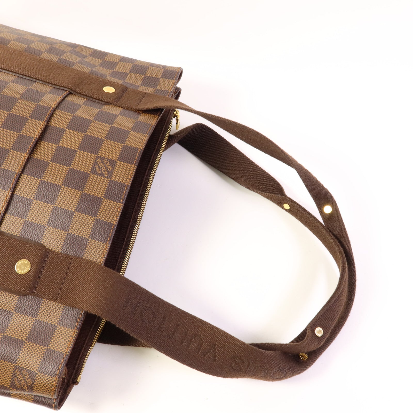 LOUIS VUITTON Damier Beaubourg金扣肩背袋/手挽袋棕色