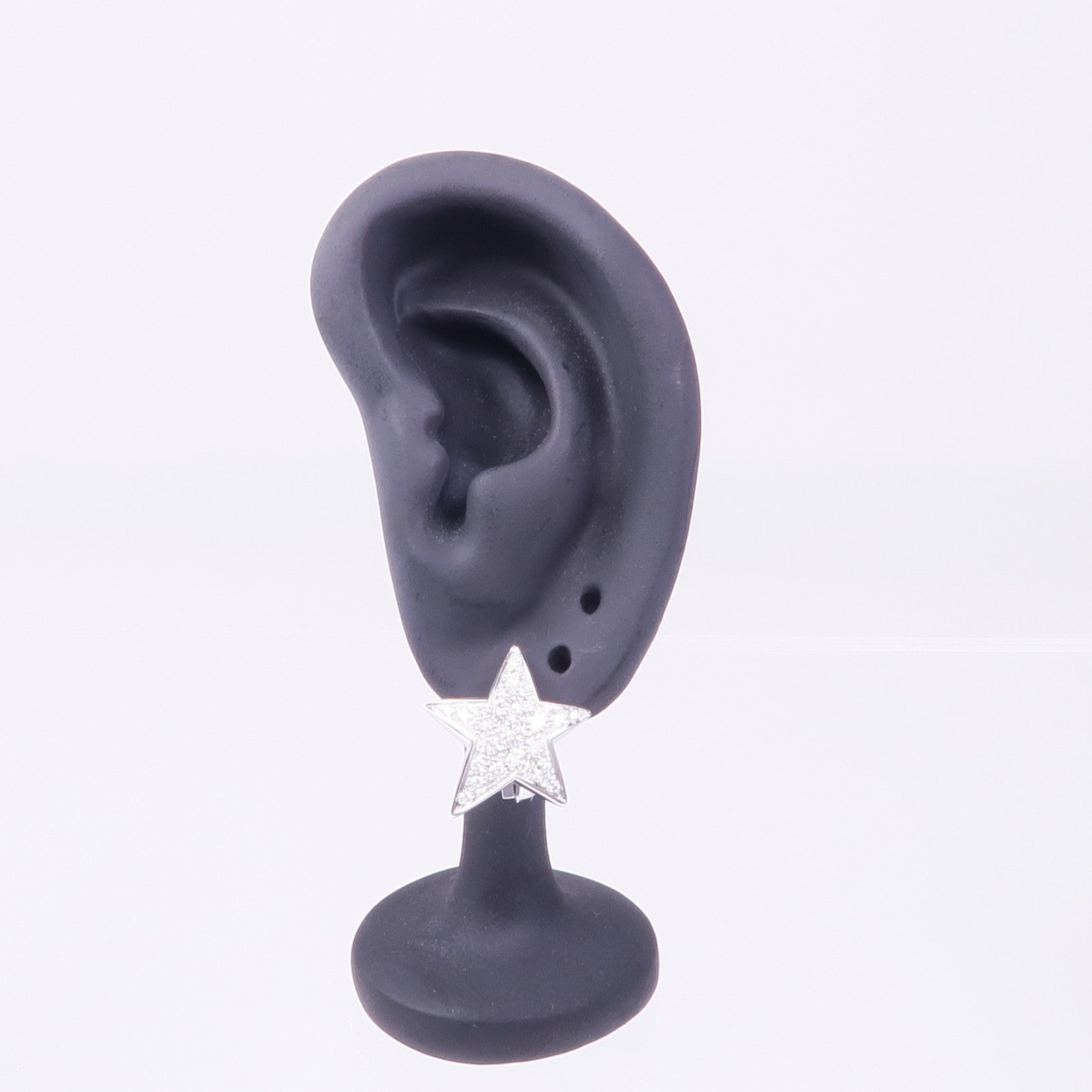 CHANEL 18K白金Comète Geode Earrings鑽石耳環