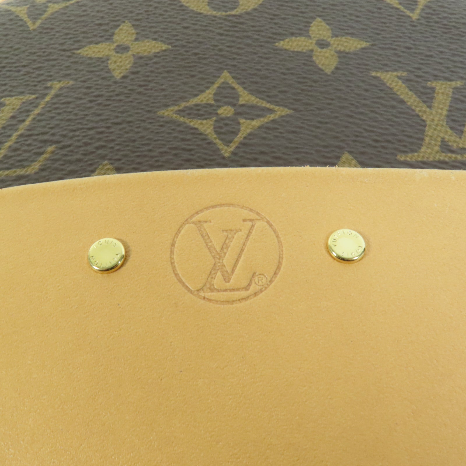 LOUIS VUITTON Monogram Boite Chapeau Souple金扣肩背袋棕色