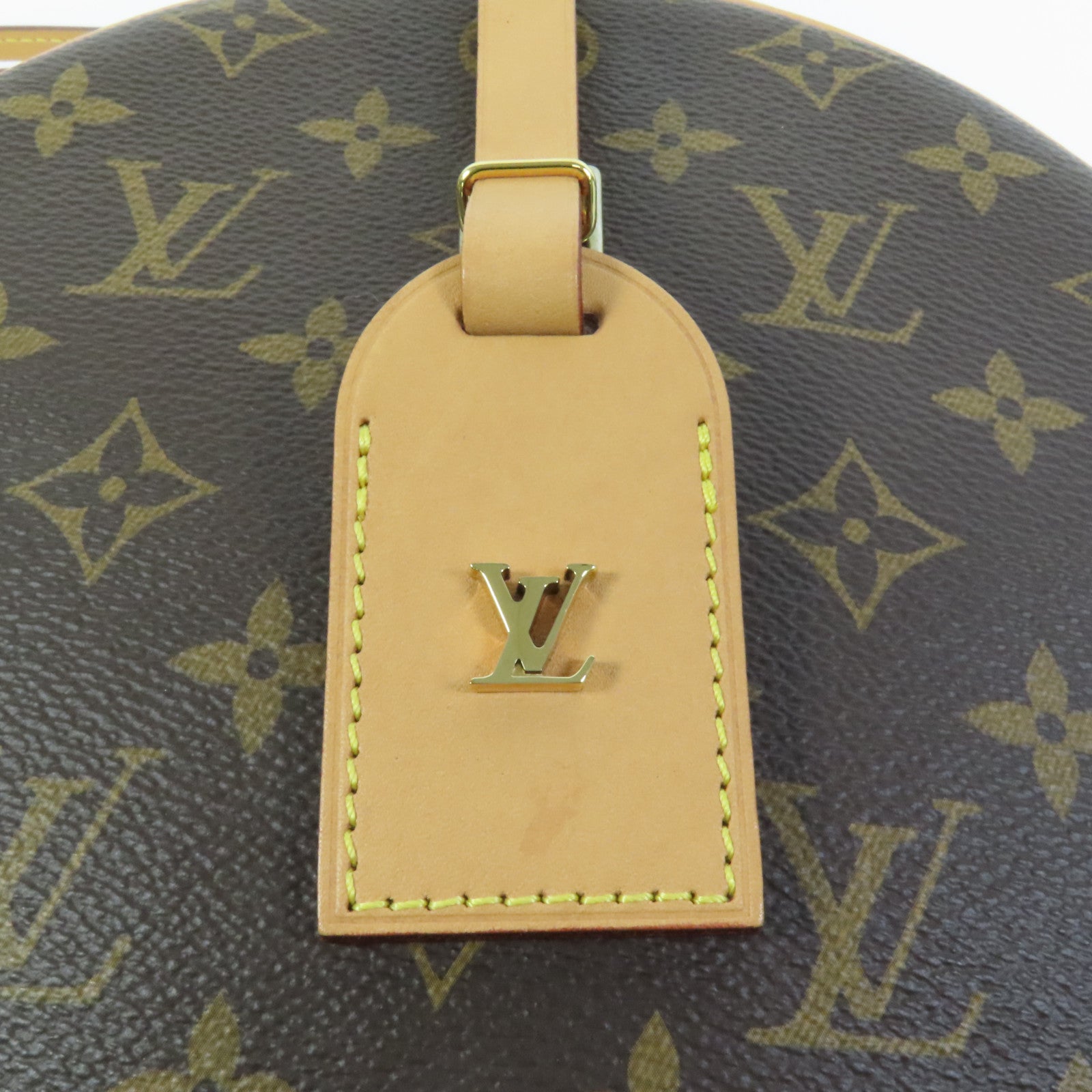 LOUIS VUITTON Monogram Boite Chapeau Souple金扣肩背袋棕色