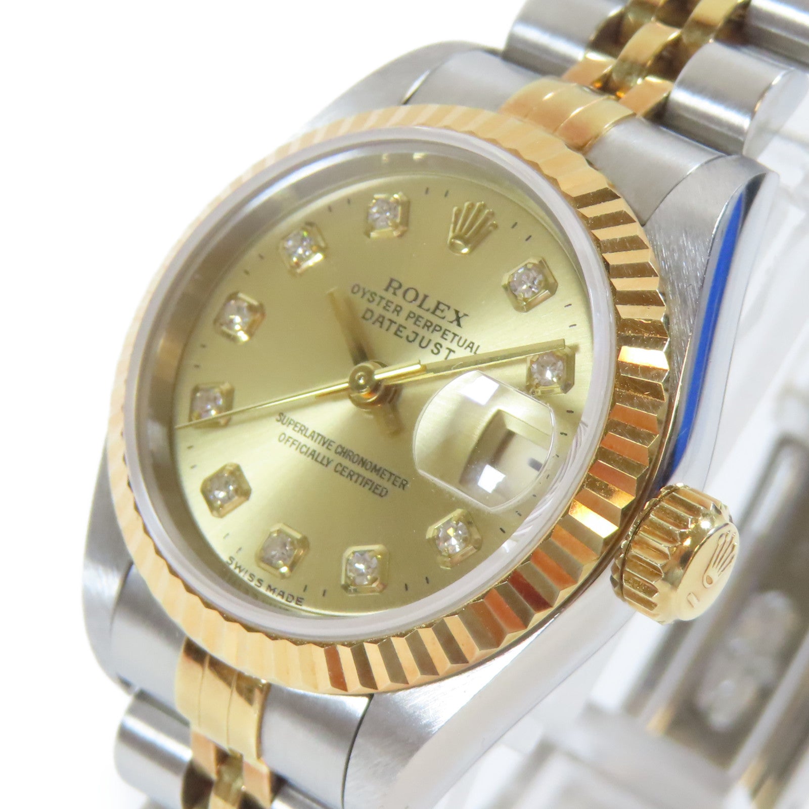 ROLEX Datejust 26mm 18K黃金/不鏽鋼手錶自動機芯金色
