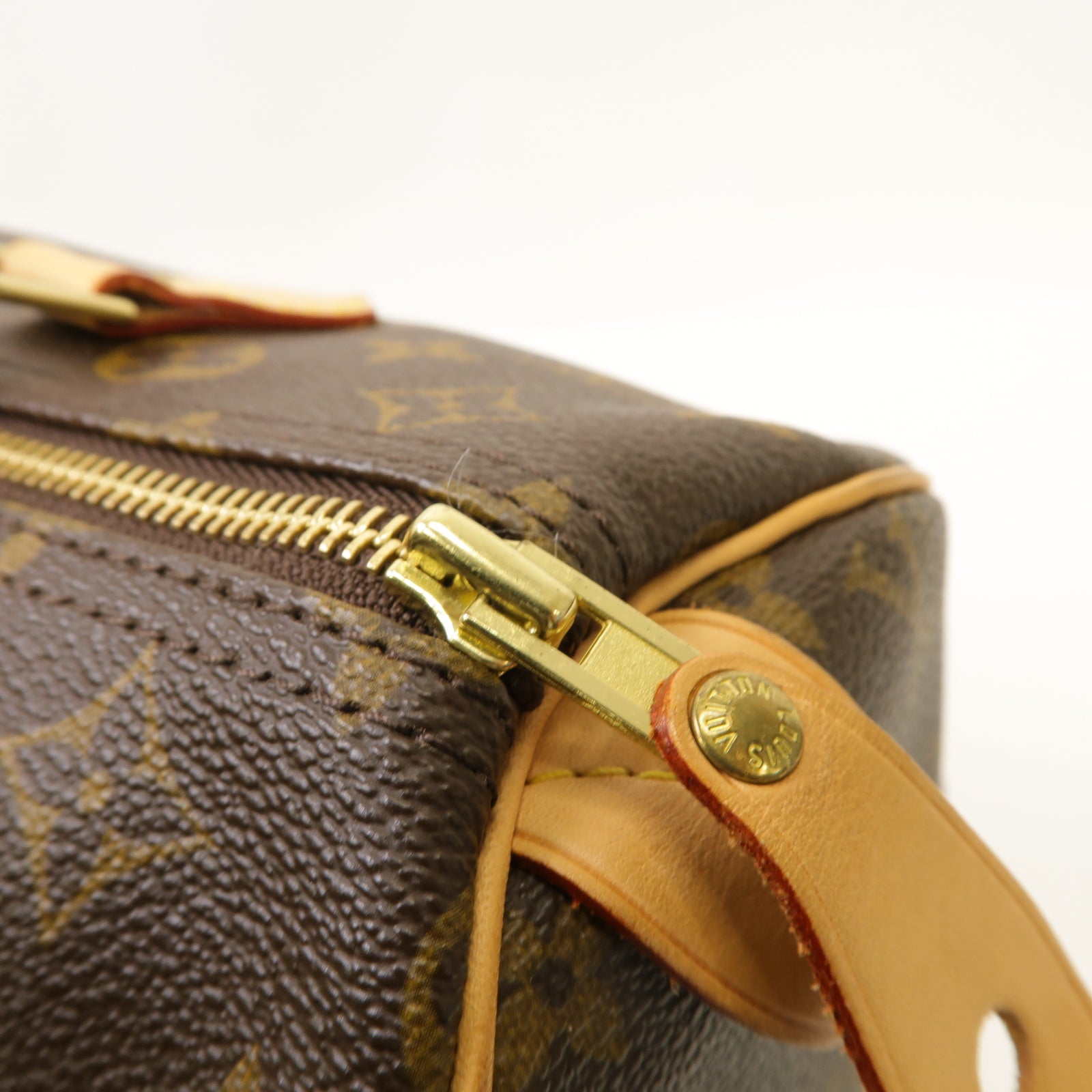 LOUIS VUITTON Monogram Speedy 30金扣手挽袋啡色