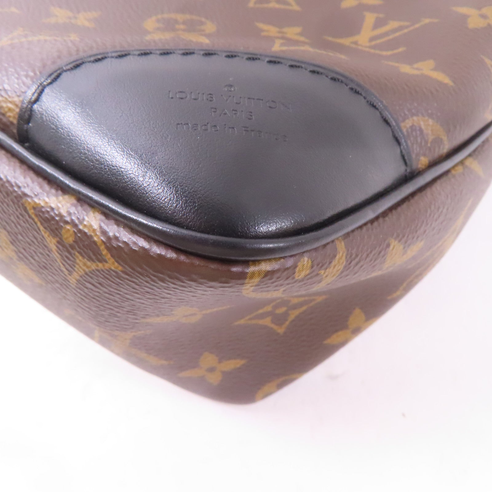 LOUIS VUITTON Monogram Odeon MM金扣肩背袋啡色