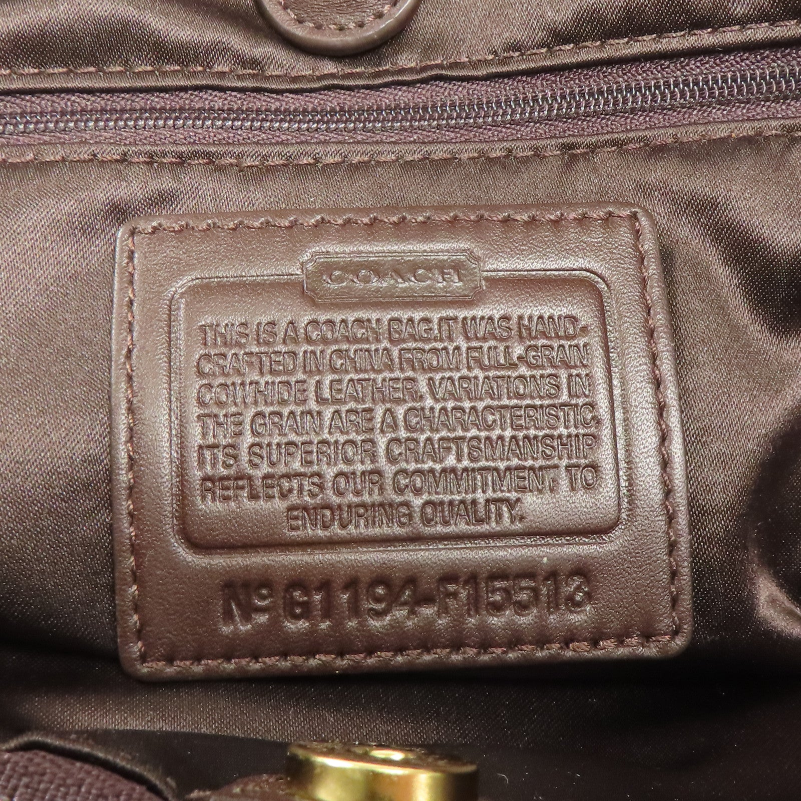 COACH 牛皮皮革2 Way Shoulder金扣手挽肩背兩用袋