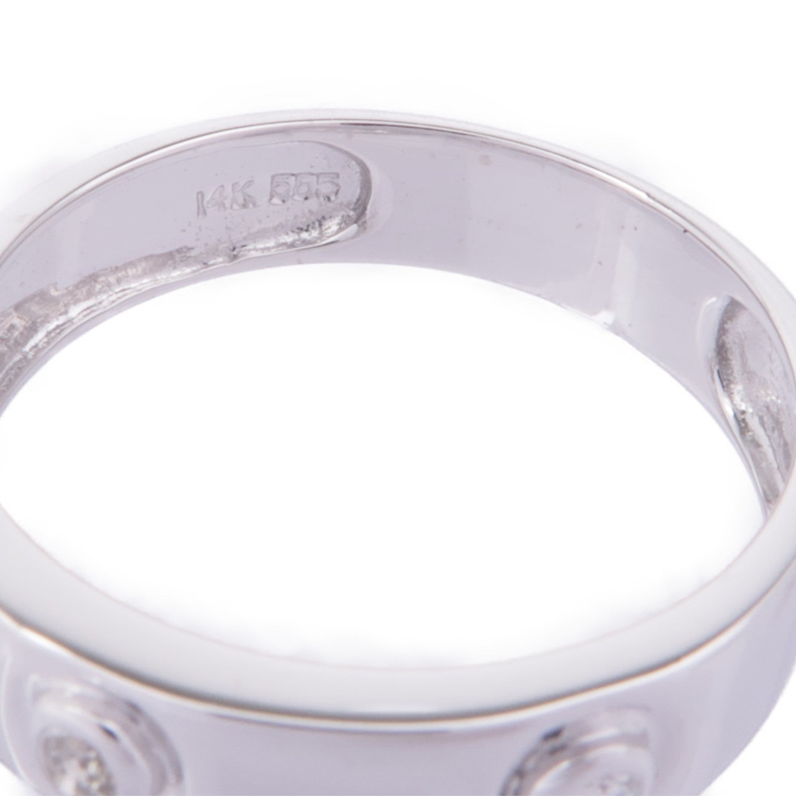 JEWELRY 【激減優惠】14K白金Diamond Ring鑽石戒指US#7.75
