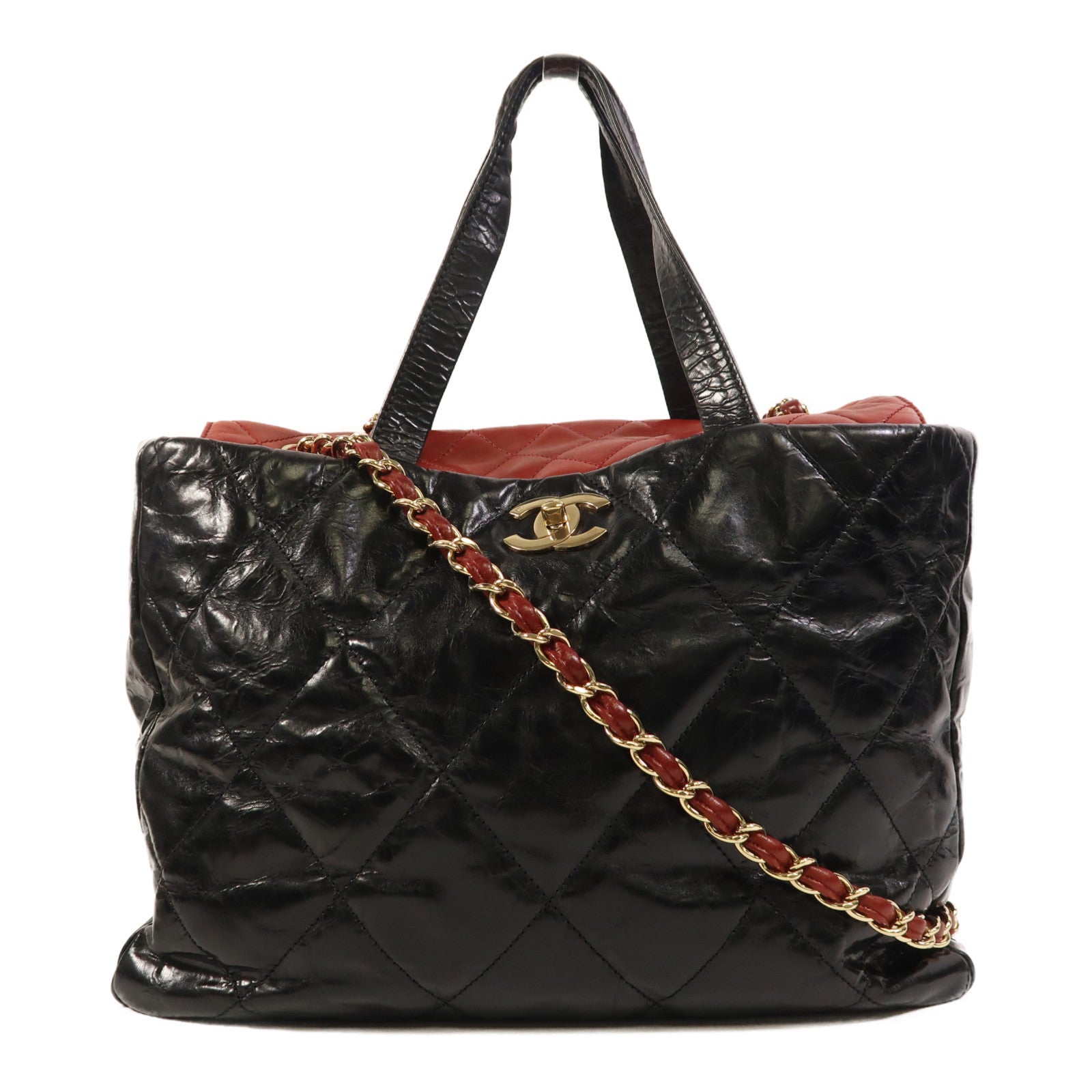 CHANEL 牛皮皮革/羊皮皮革Classic Portobello Tote金扣手挽肩背兩用袋