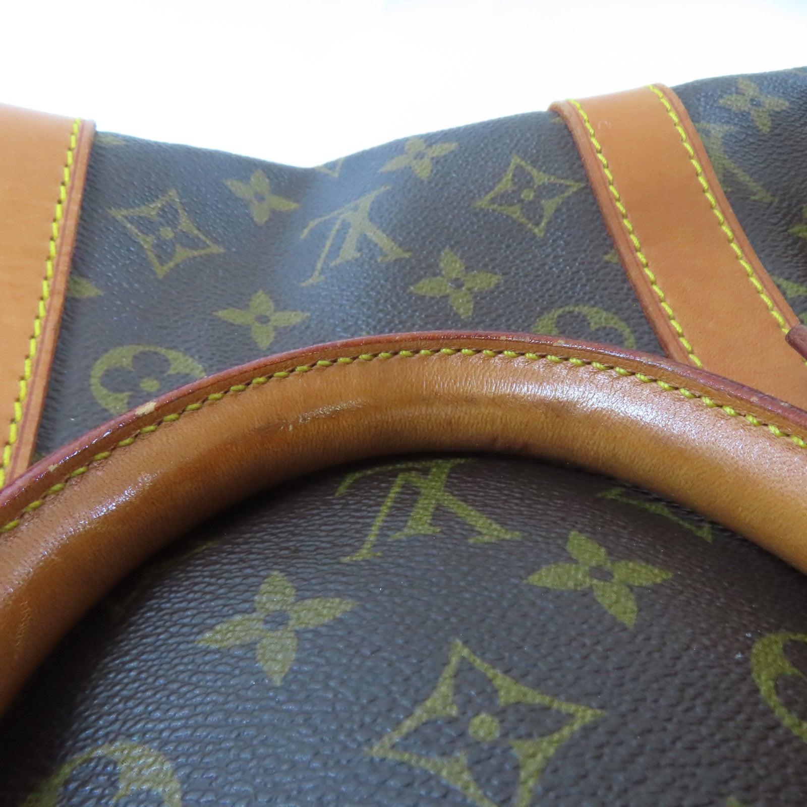 LOUIS VUITTON Monogram Keepall 55金扣手挽袋啡色