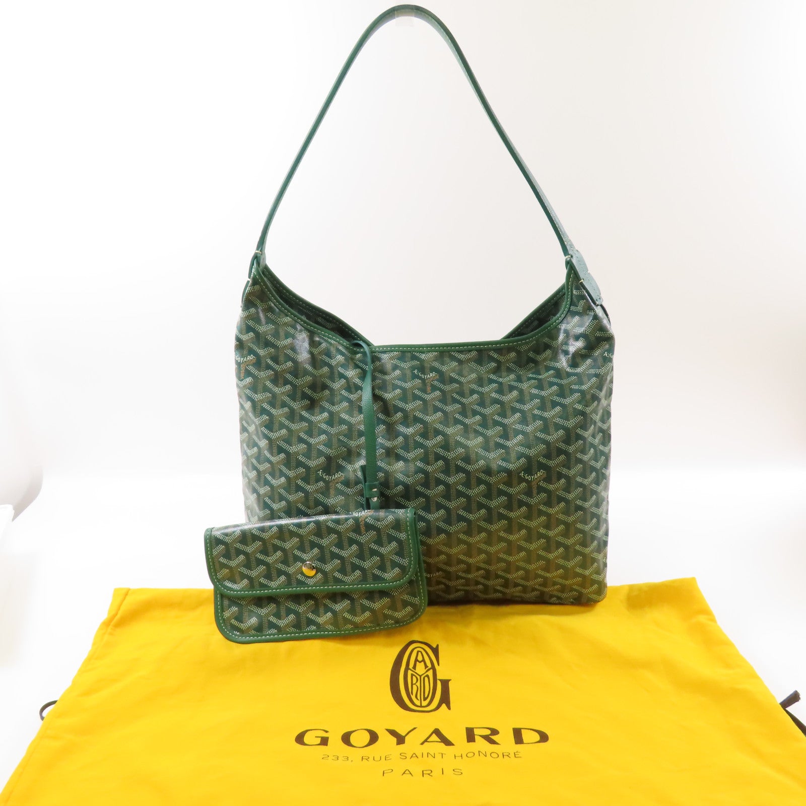 GOYARD 塗層帆布Hobo銀扣肩背袋