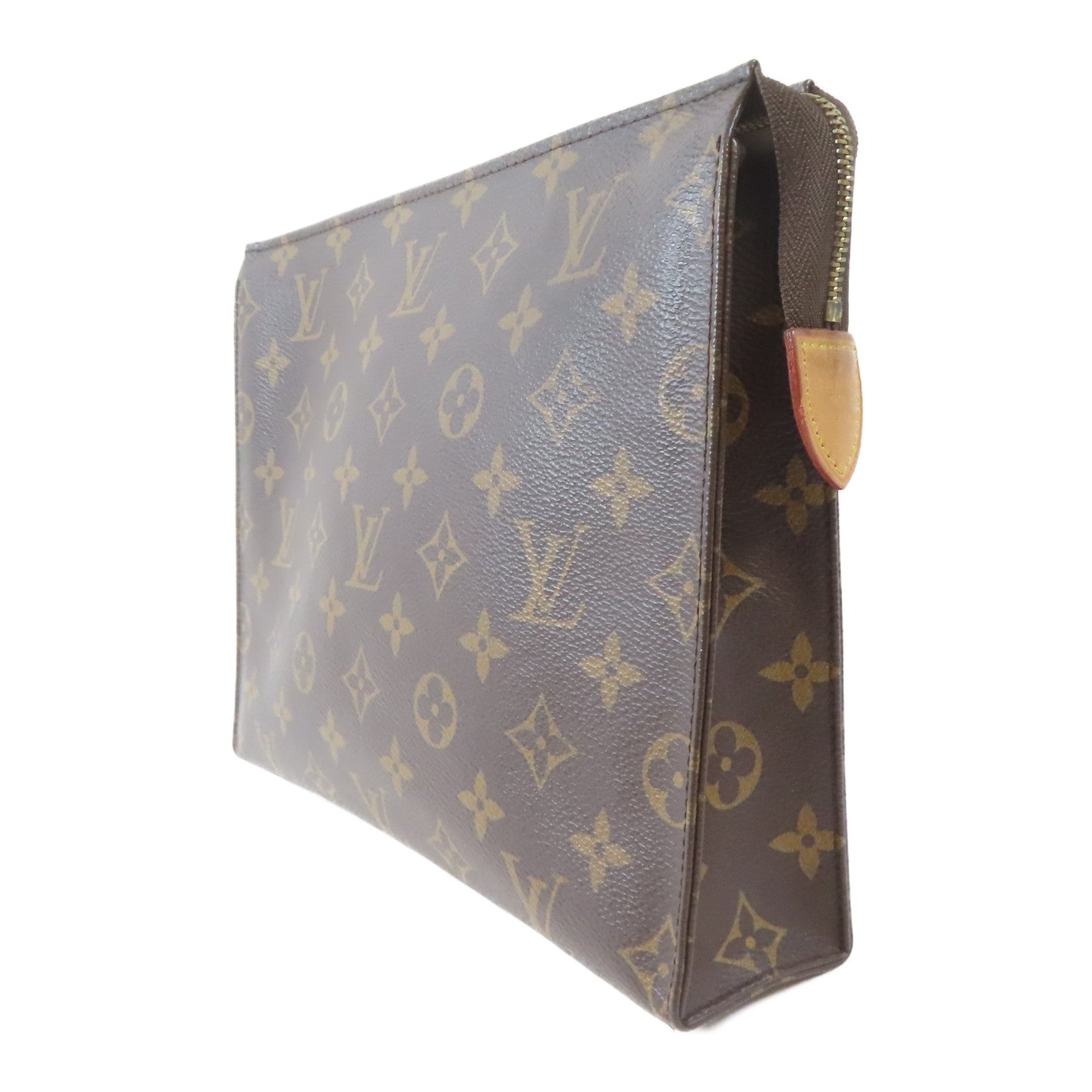 LOUIS VUITTON Monogram Toiletry Pouch金扣小袋啡色