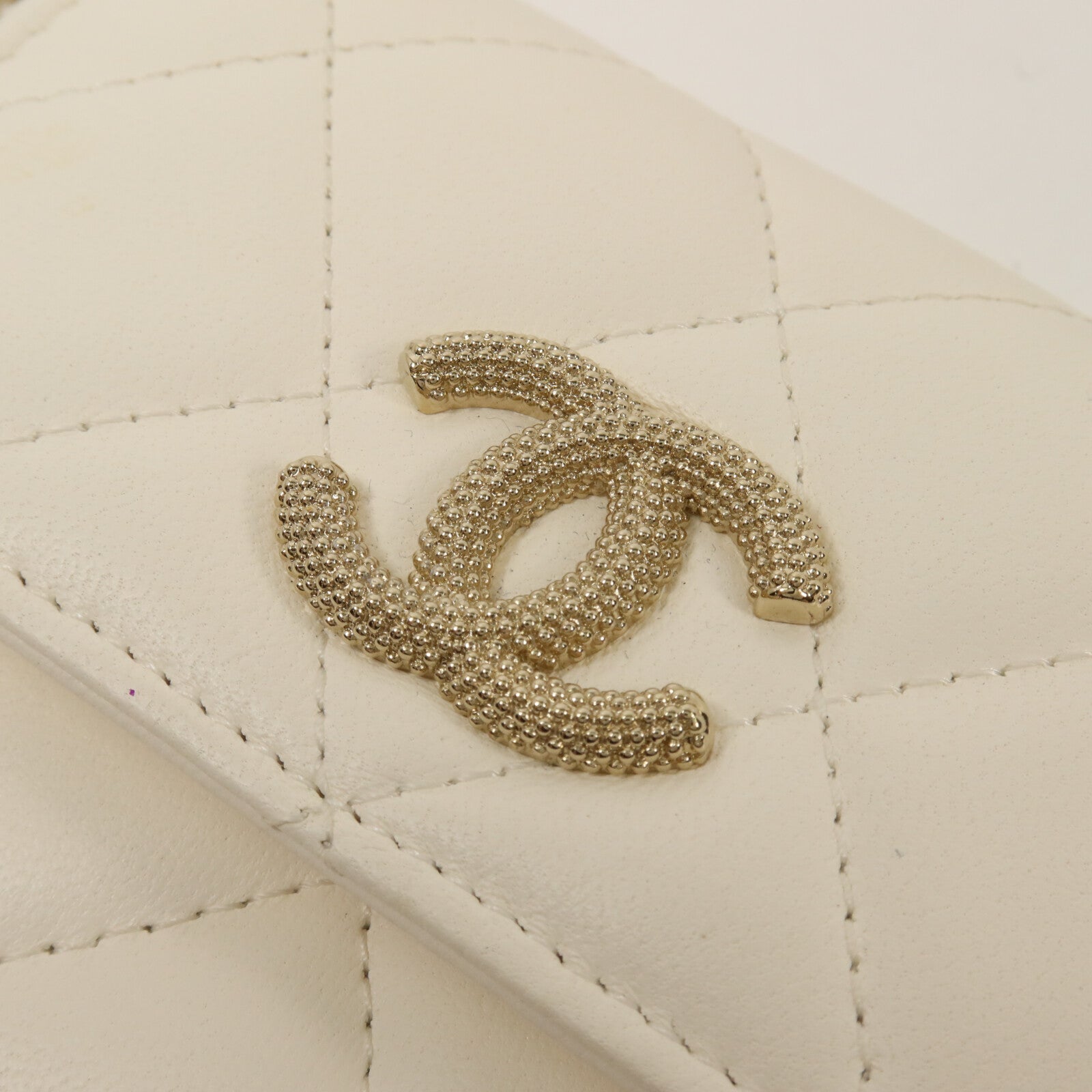 CHANEL 牛皮皮革Flap Card Holder Chain鏈帶肩背袋