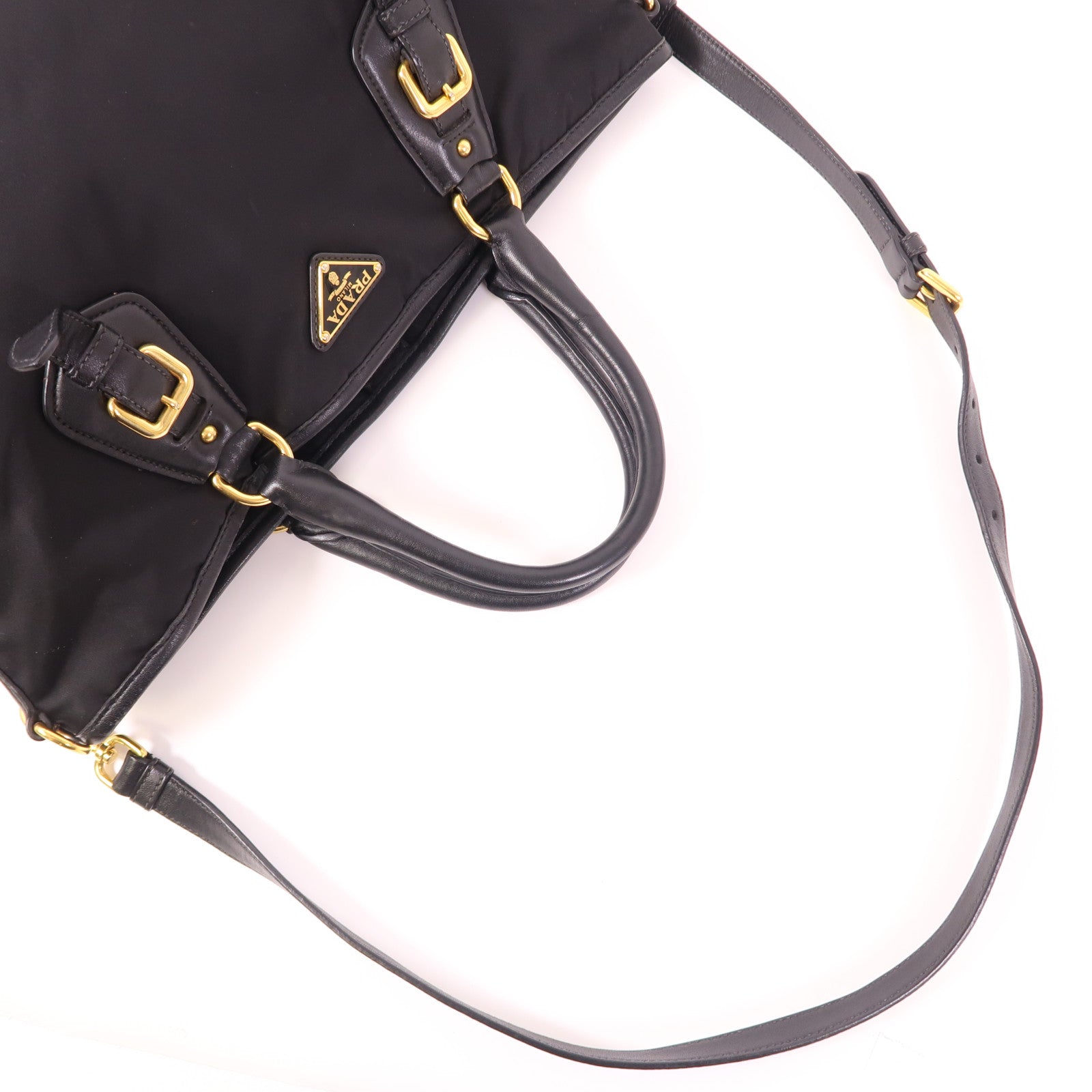 PRADA 尼龍Shoulder Bag金扣手挽肩背兩用袋