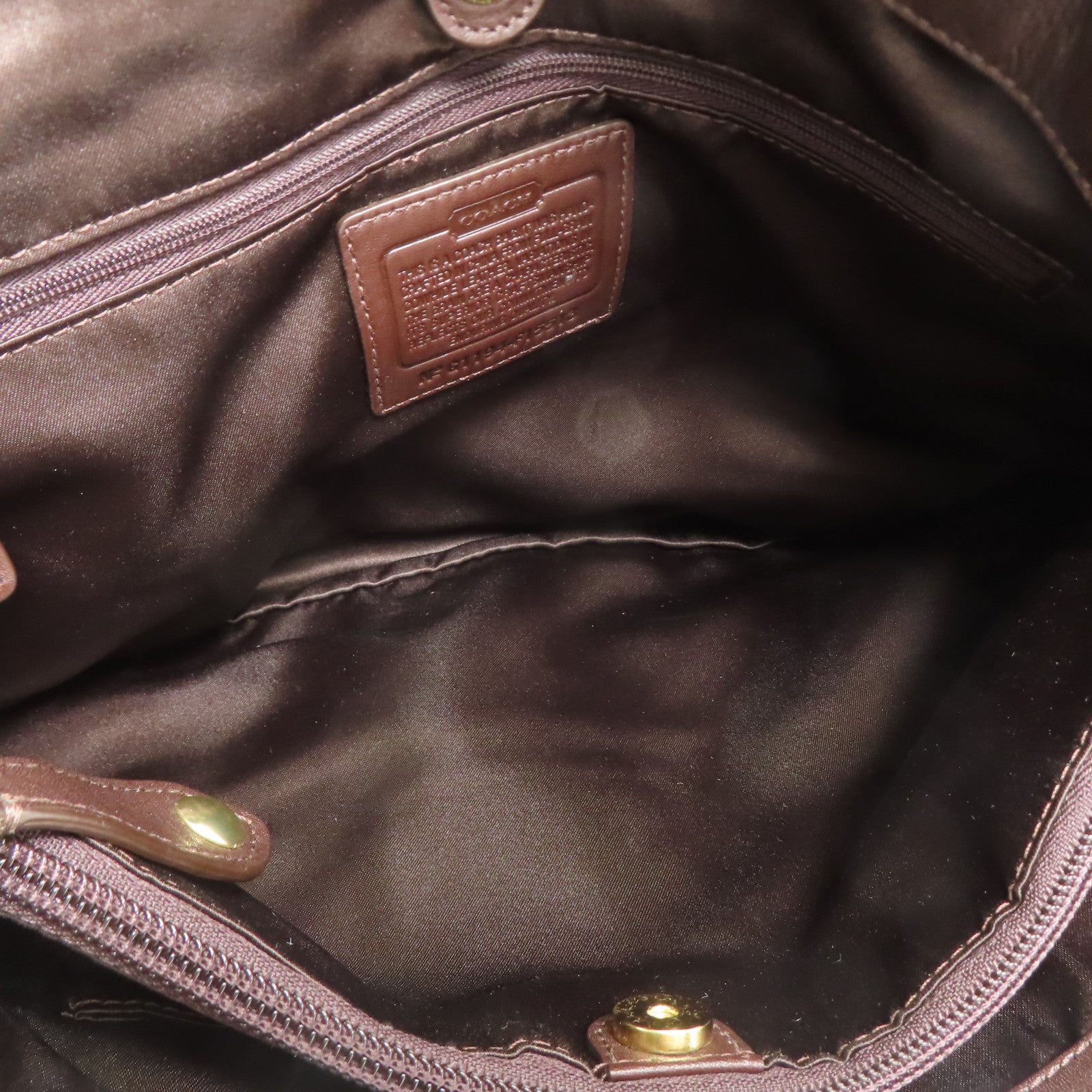 COACH 牛皮皮革2 Way Shoulder金扣手挽肩背兩用袋