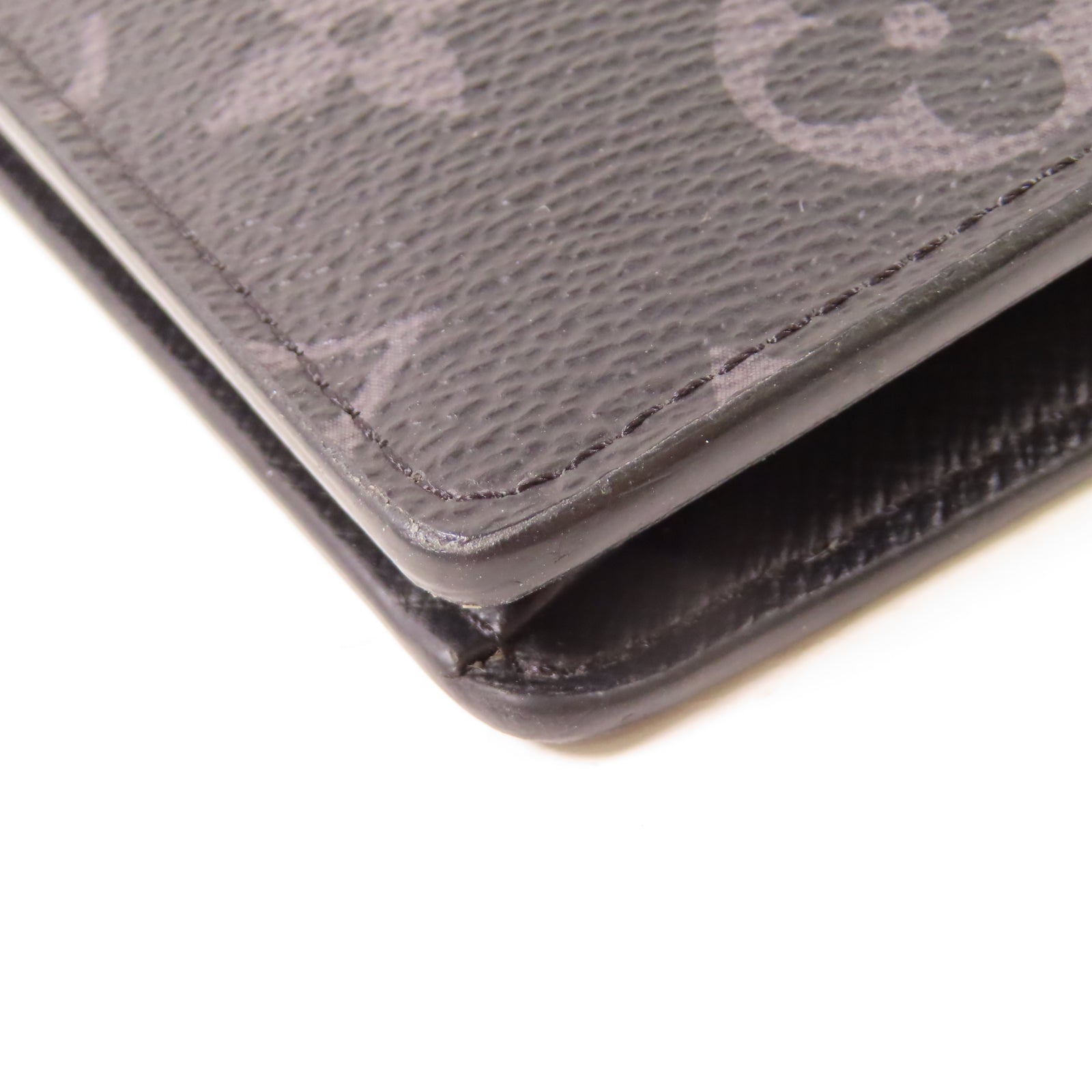 LOUIS VUITTON Monogram Eclipse Brazza Wallet銀扣長錢包黑色
