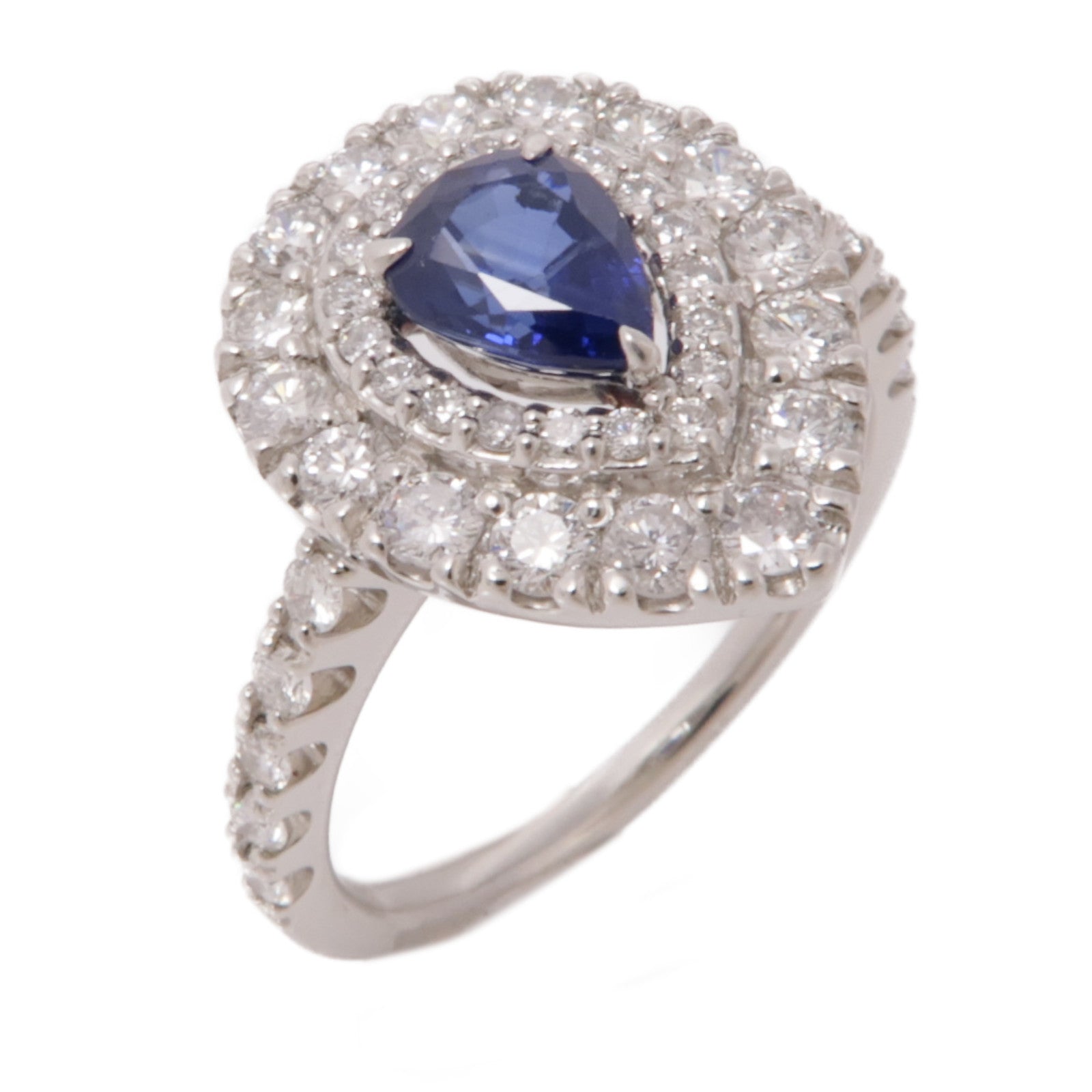 JEWELRY 【激減優惠】PT950鉑金Sapphire/Diamond Ring藍寶石/鑽石戒指US#6