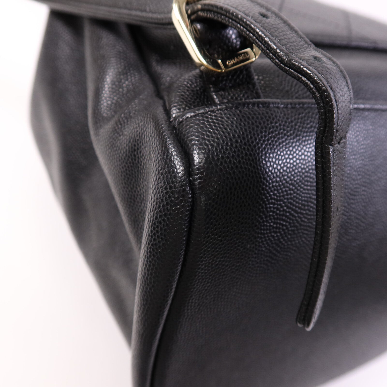 CHANEL 牛皮皮革Affinity Backpack金扣鏈帶背包