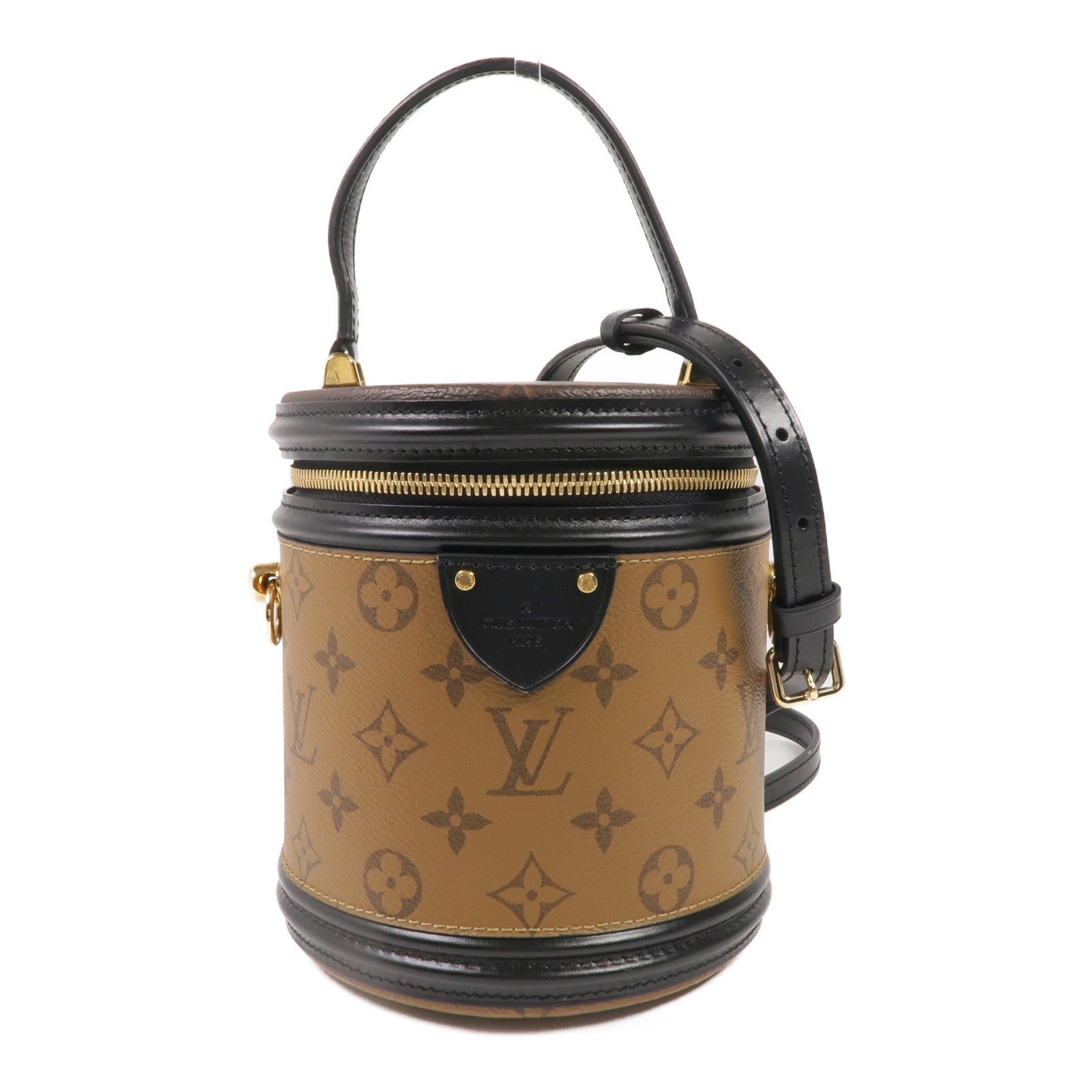 LOUIS VUITTON Monogram Reverse Cannes金扣手挽肩背兩用袋