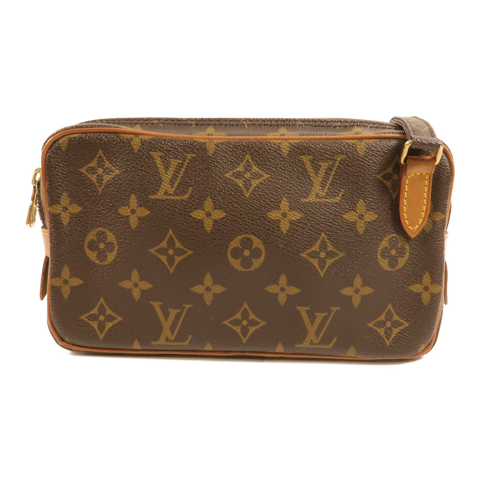 LOUIS VUITTON Monogram Marly Bandouliere金扣肩背袋棕色