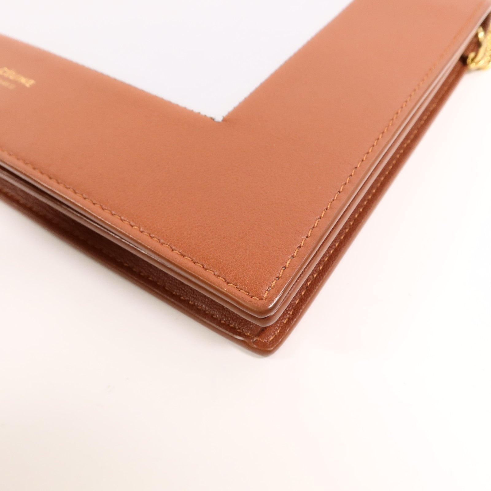 CELINE 牛皮皮革Frame Wallet On Chain鏈帶肩背袋