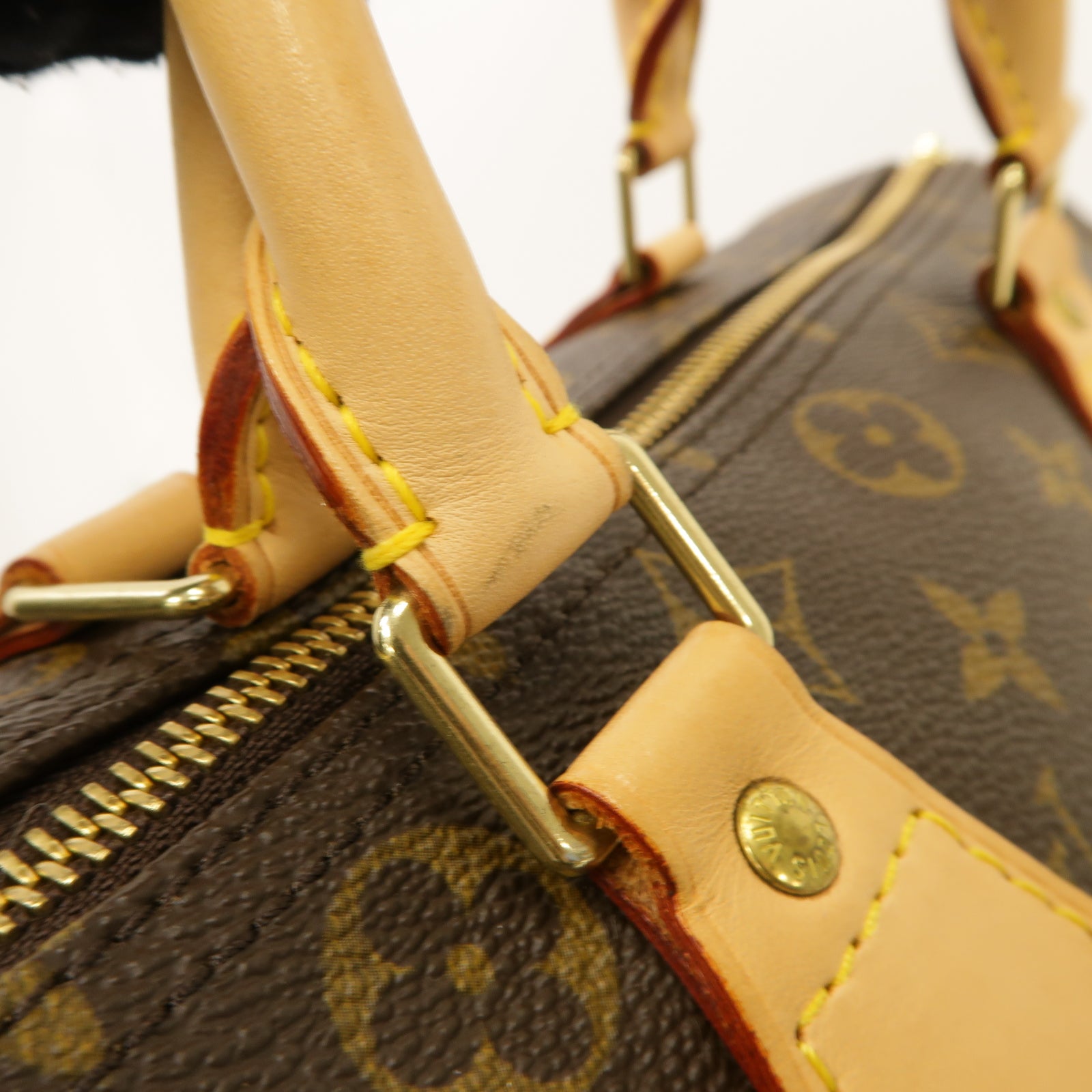 LOUIS VUITTON Monogram Speedy 30金扣手挽袋啡色
