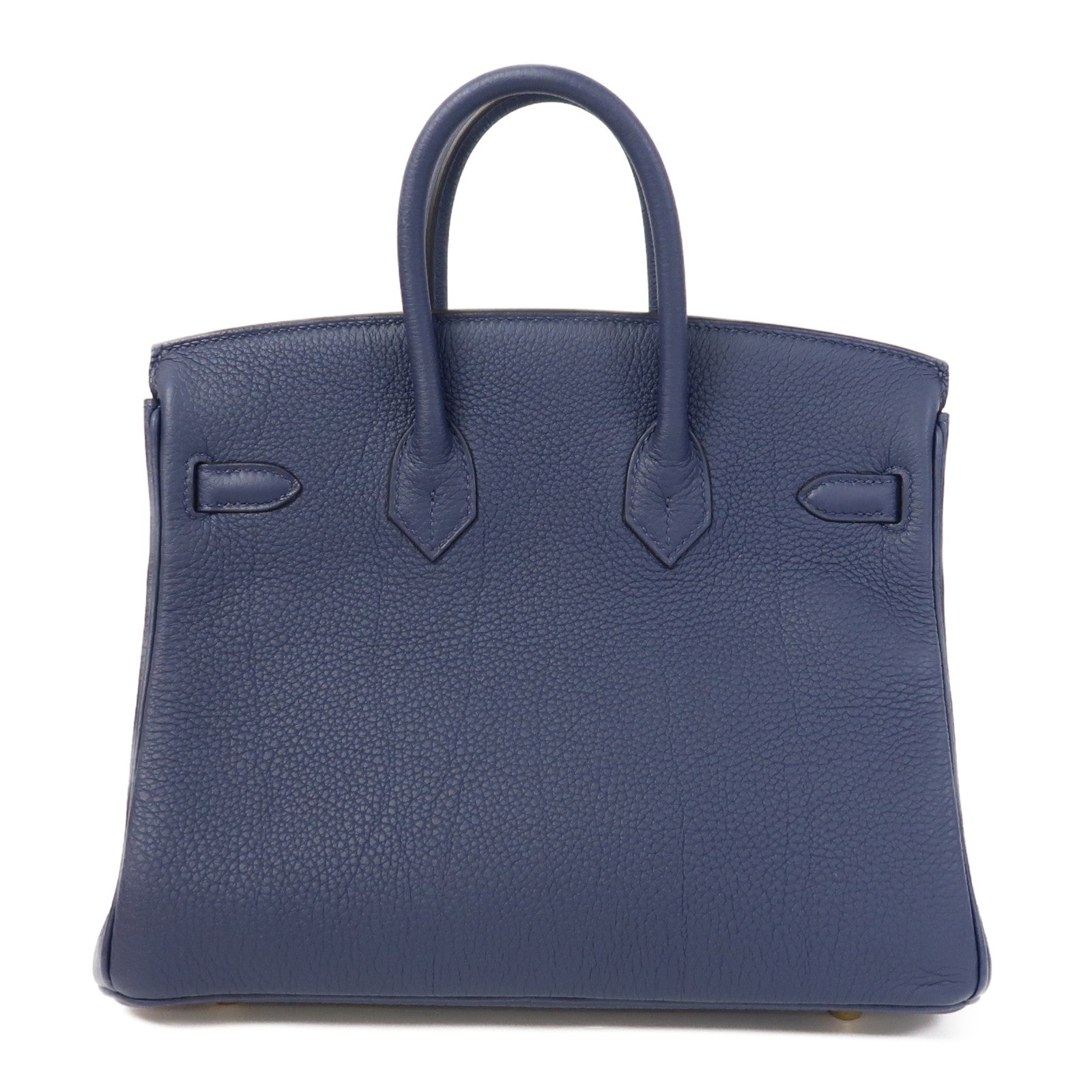 HERMES Togo皮革Birkin 25金扣手挽袋深藍色