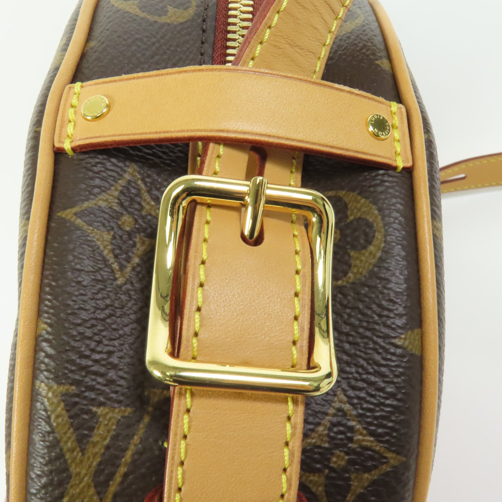 LOUIS VUITTON Monogram Boite Chapeau Souple金扣肩背袋棕色